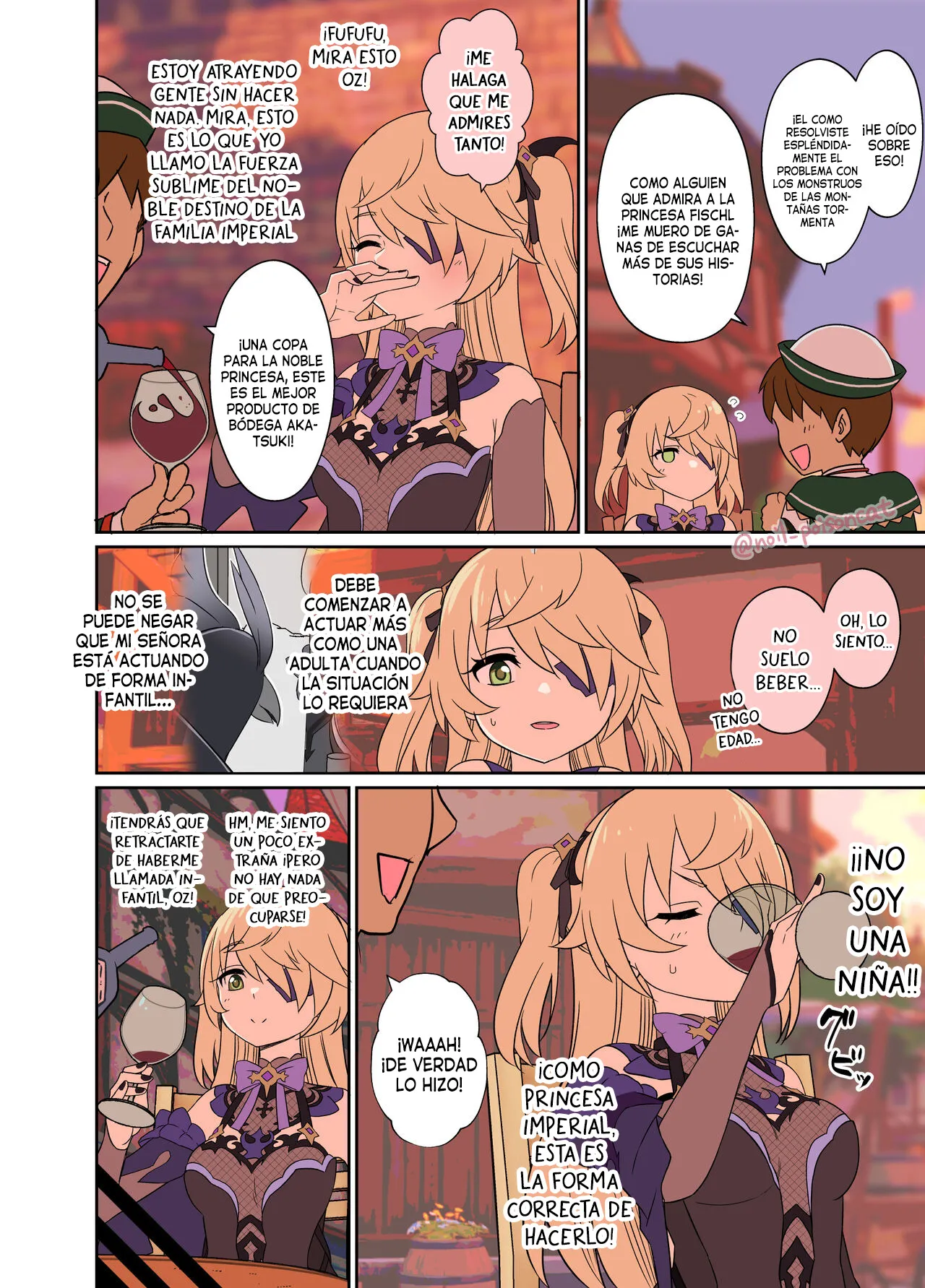 Deisui Shita Fischl Ni Warui Koto O Suru Hanashi｜Haciéndole cosas malas a Fischl estando borracha page 3 full