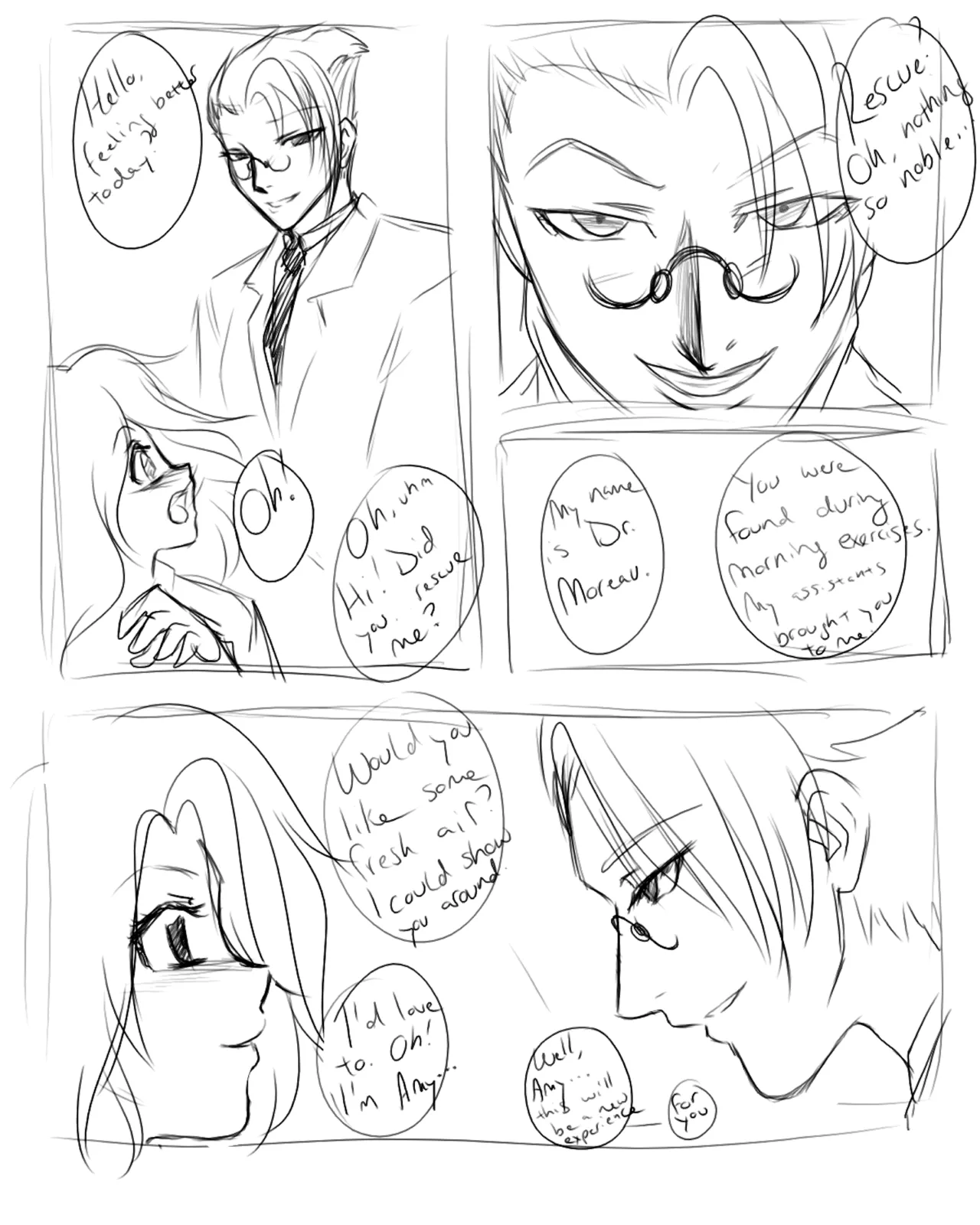 The Island of Doctor Moreau: Comic sketches page 3 full