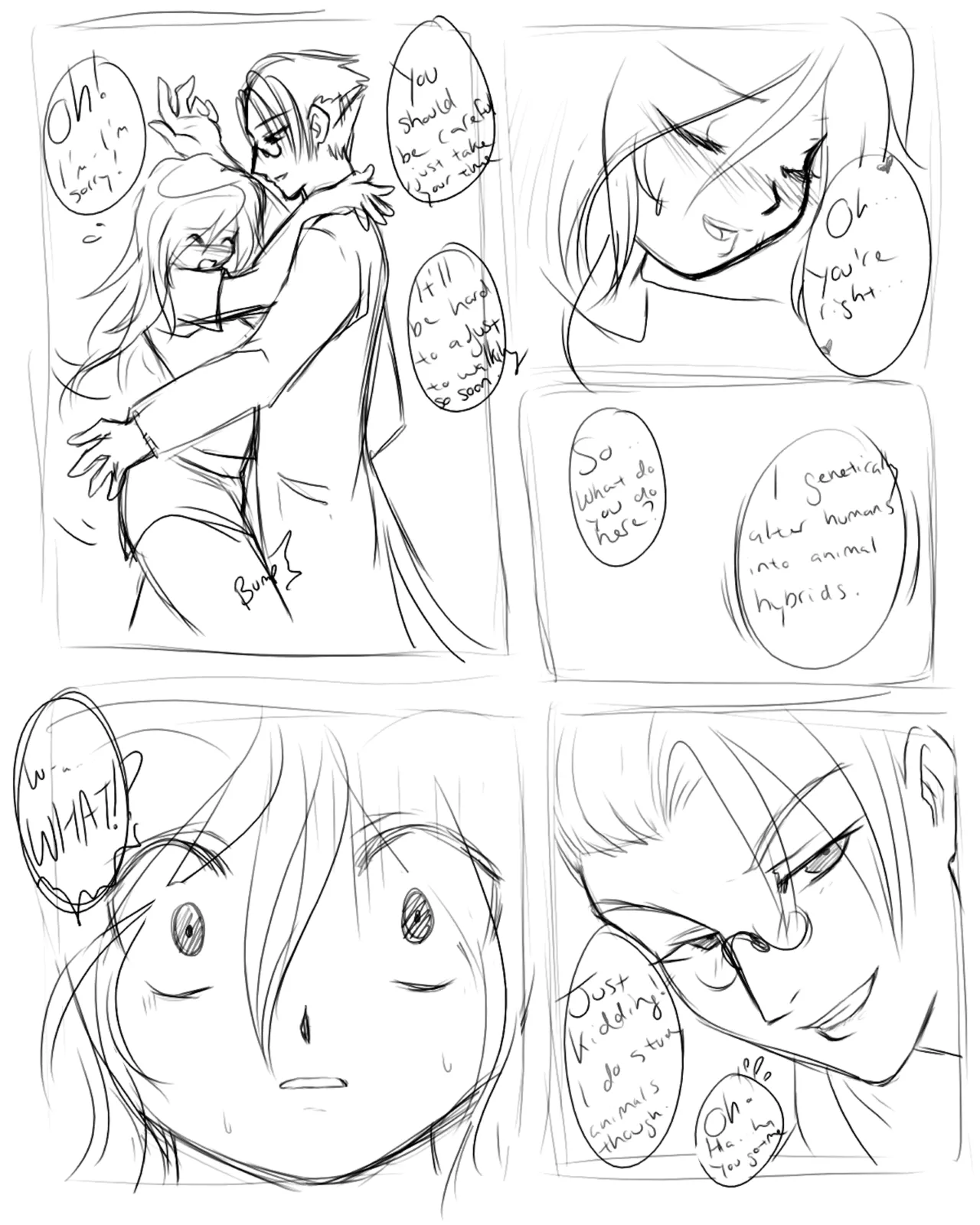 The Island of Doctor Moreau: Comic sketches page 4 full