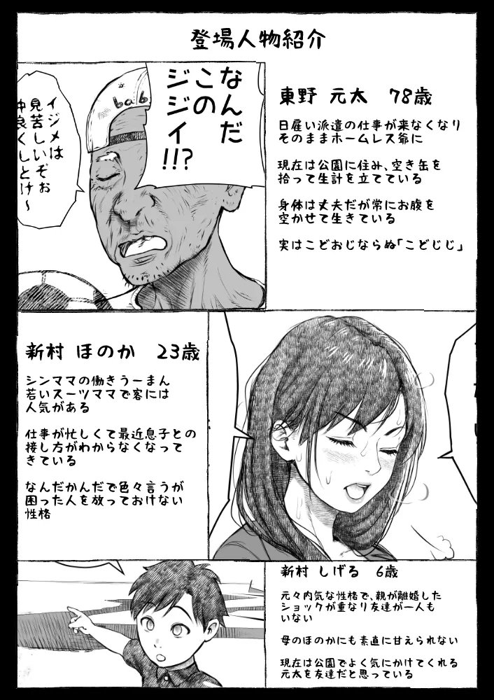ママが拾ってきたホームレス爺ッ☆ page 3 full