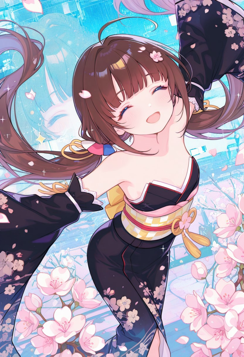 CHERRY BLOSSOM TEASE – FLORAL KIMONO page 10 full