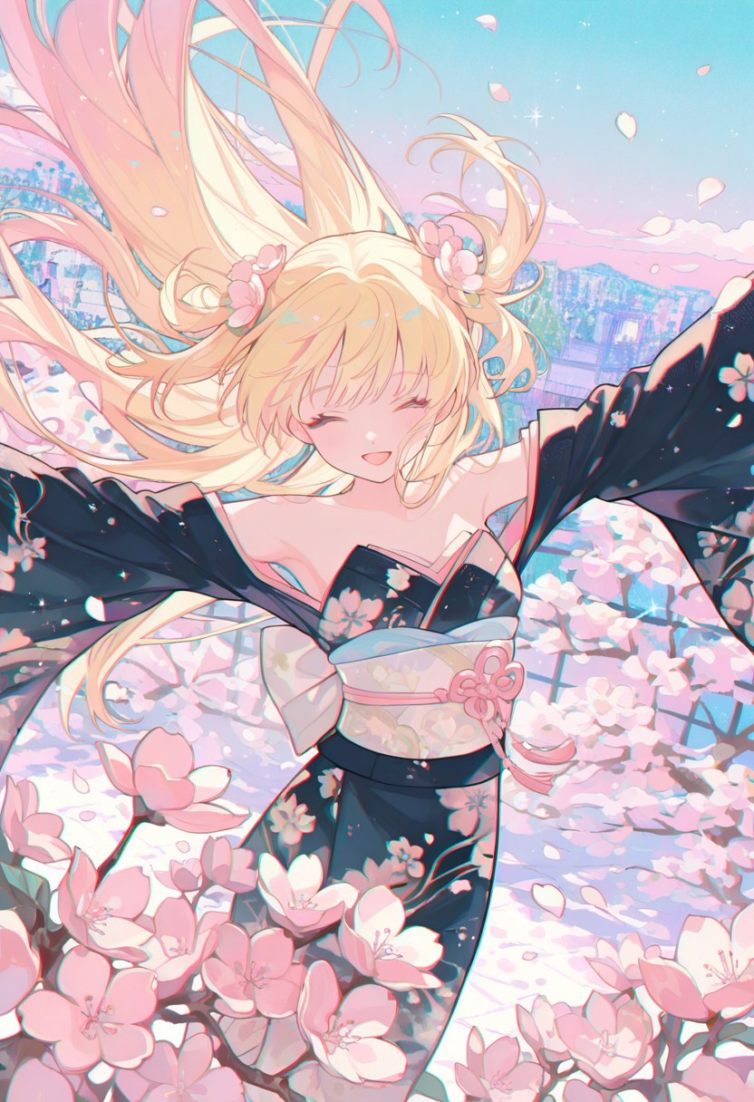 CHERRY BLOSSOM TEASE – FLORAL KIMONO page 6 full