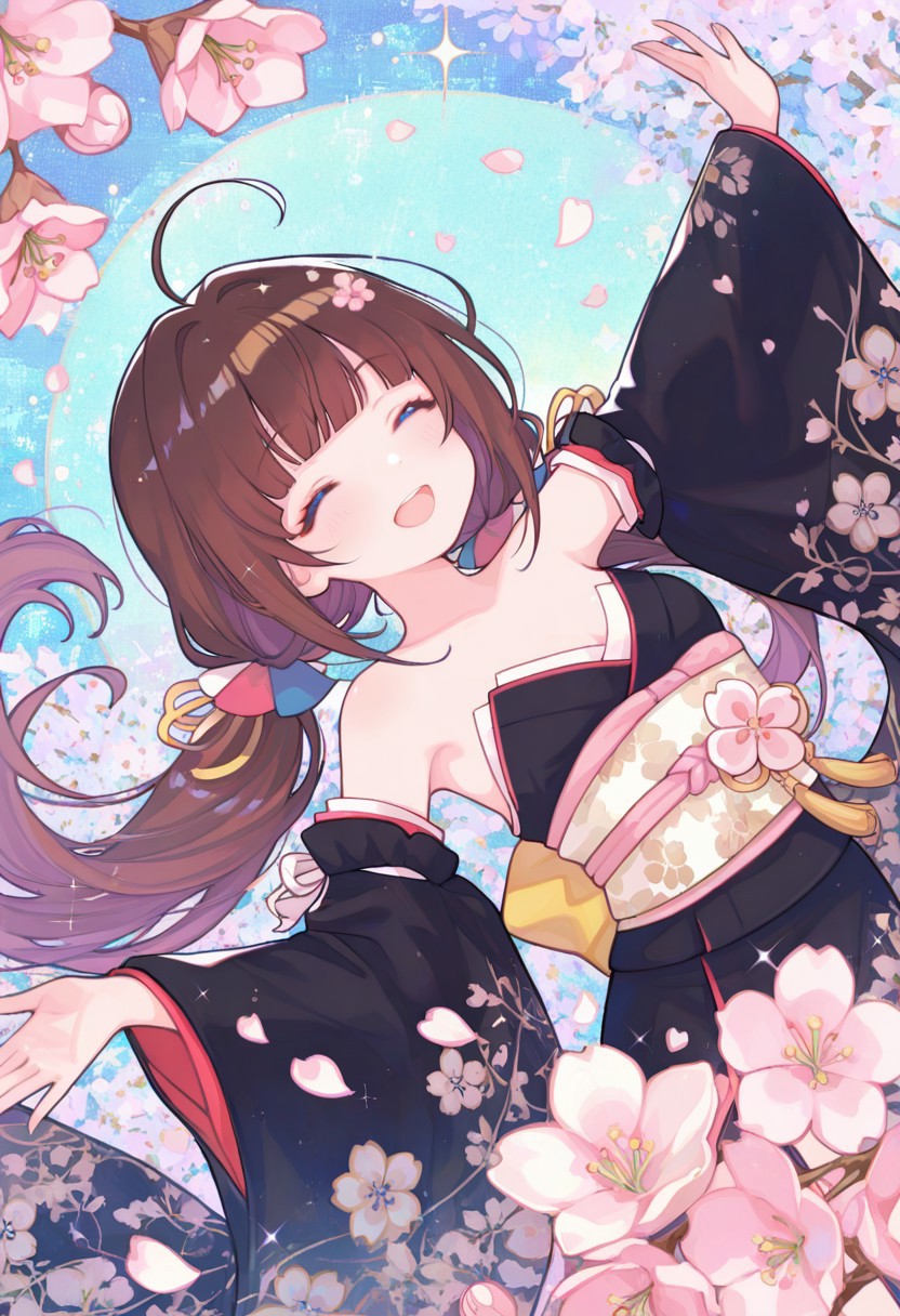 CHERRY BLOSSOM TEASE – FLORAL KIMONO page 8 full