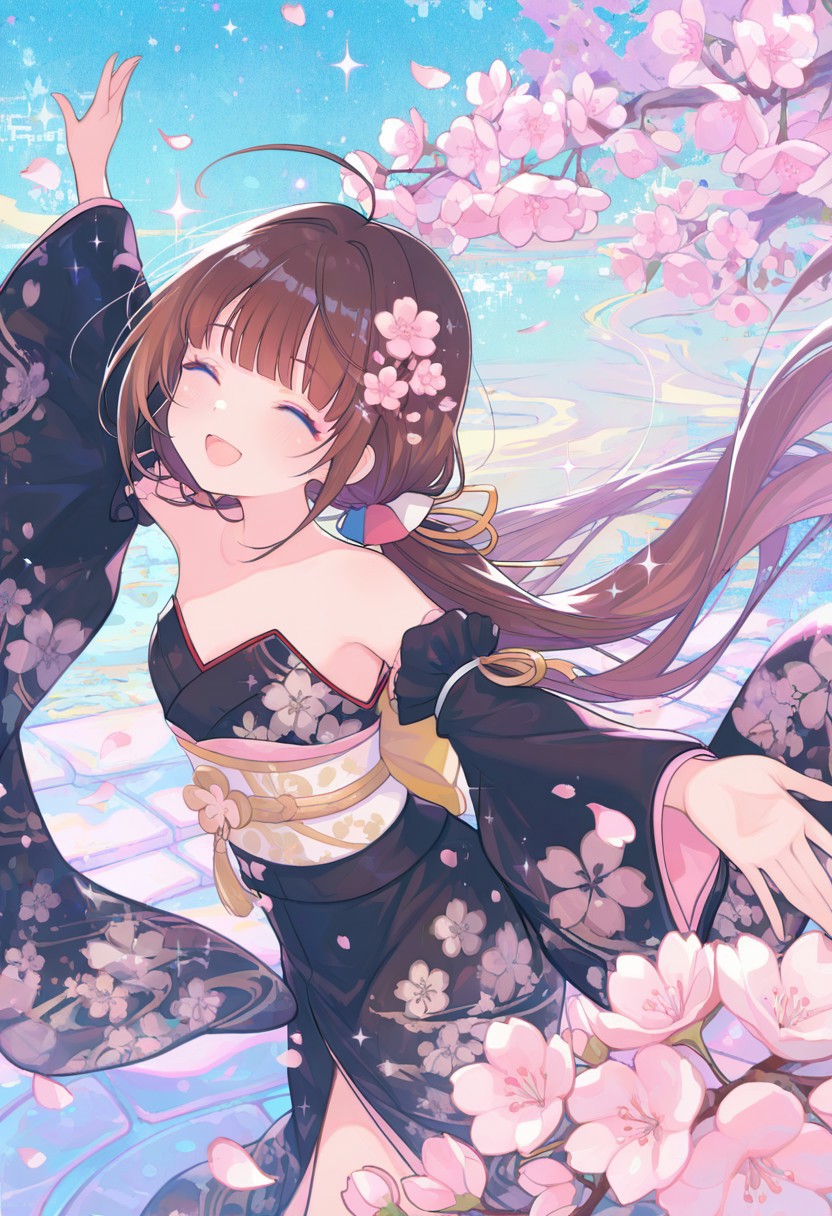 CHERRY BLOSSOM TEASE – FLORAL KIMONO page 9 full