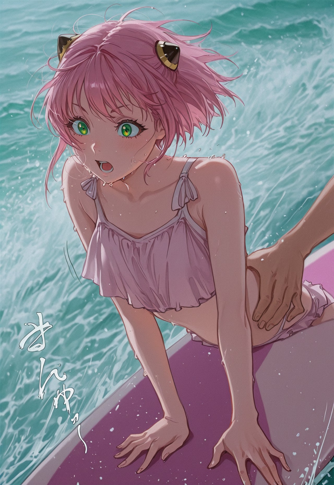 SURFBOARD CALM- PINK HAIR RIDE page 2 full