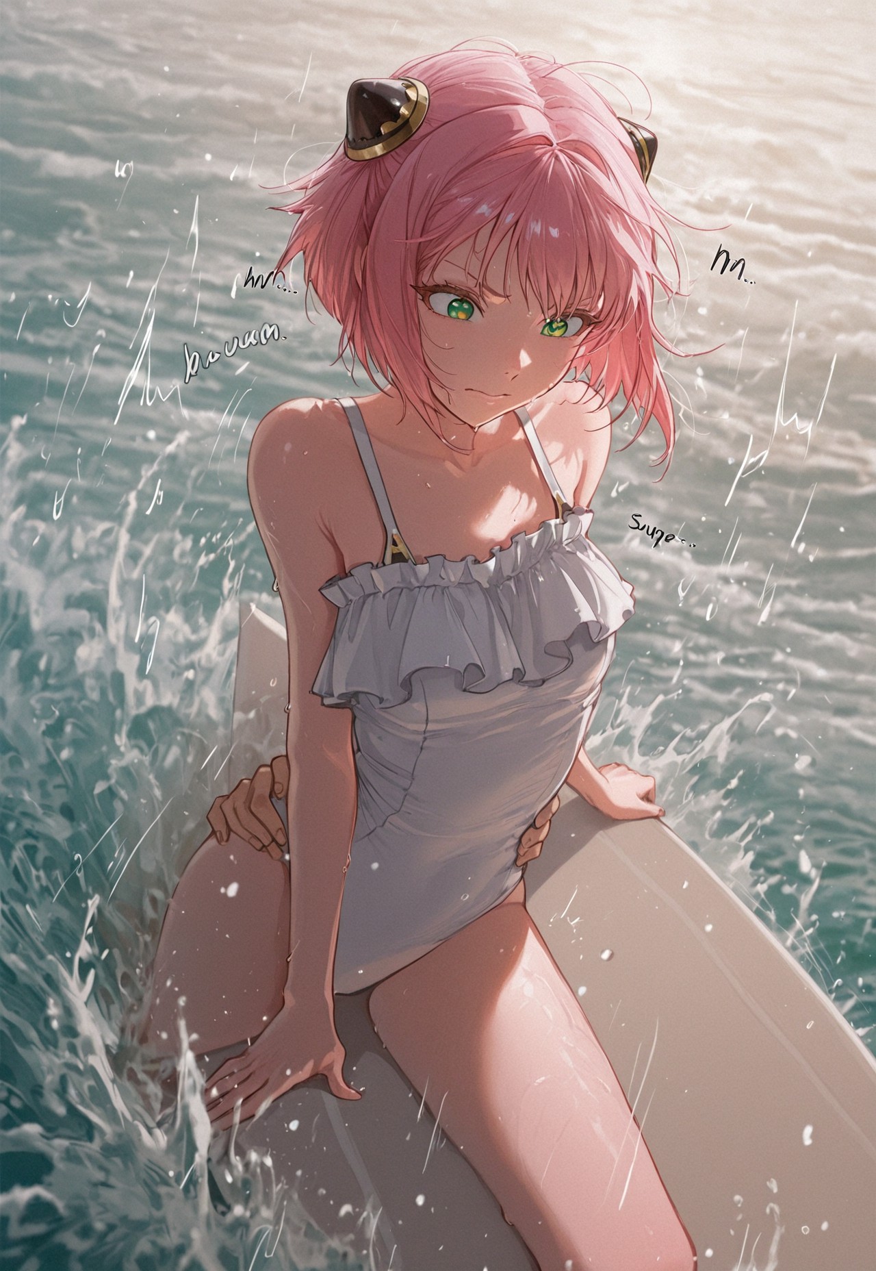 SURFBOARD CALM- PINK HAIR RIDE page 3 full