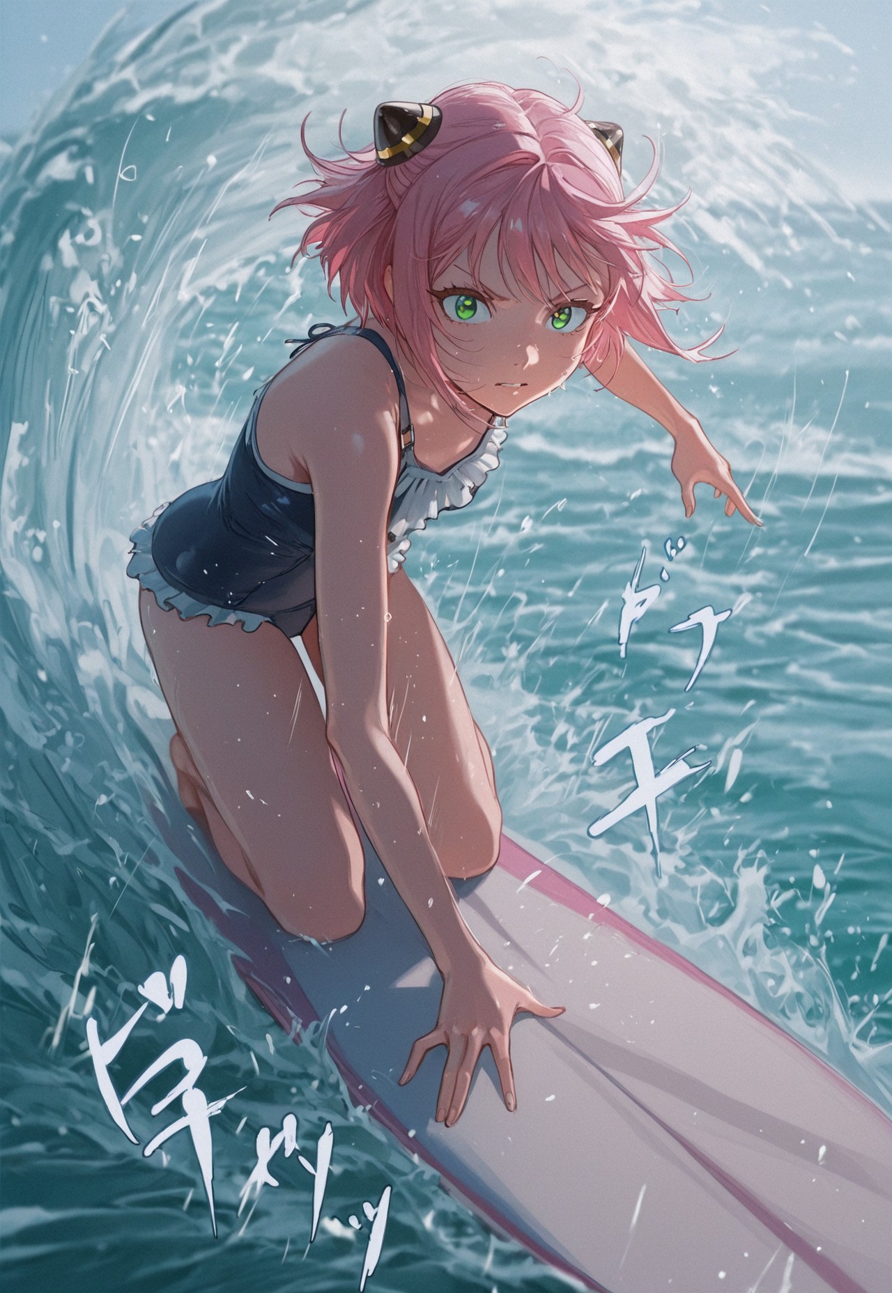 SURFBOARD CALM- PINK HAIR RIDE page 7 full