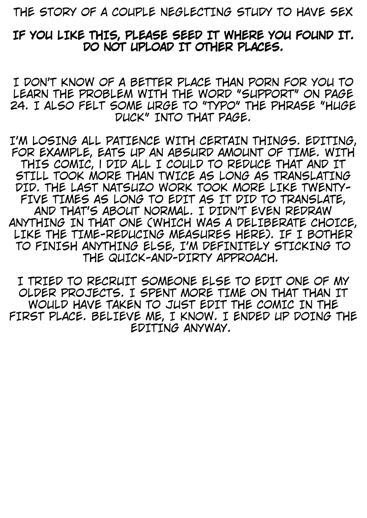 The Story of a Couple Neglecting Study to Have Sex page 6 full