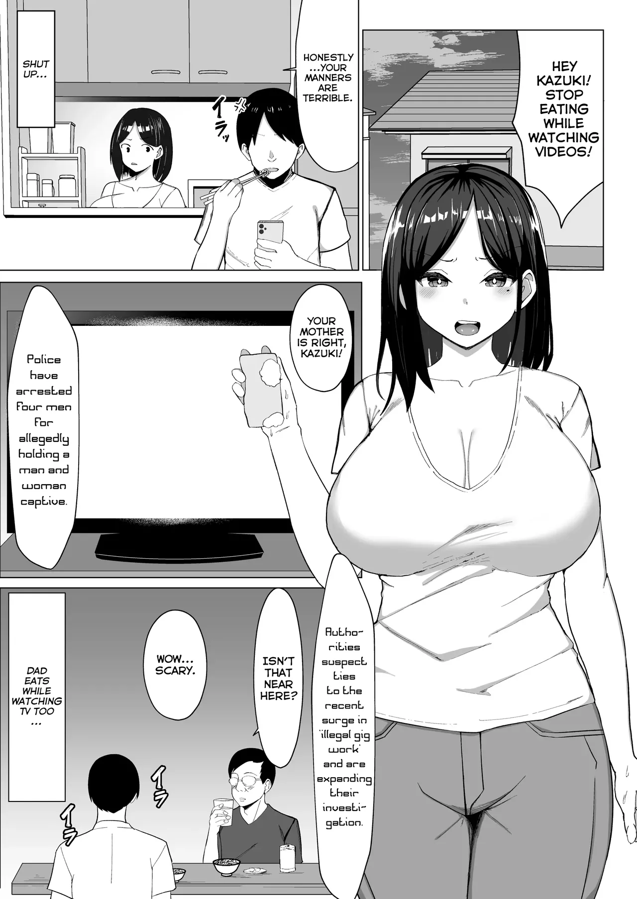 Kaa-chan to Sex Shinai to Derarenai Heya ~Kuchiurusai Haha to Hankouki no Ore~ | A Room I Can't Leave Without Having Incestuous Sex With My Mom: My Nagging Mother and Rebellious Me page 2 full