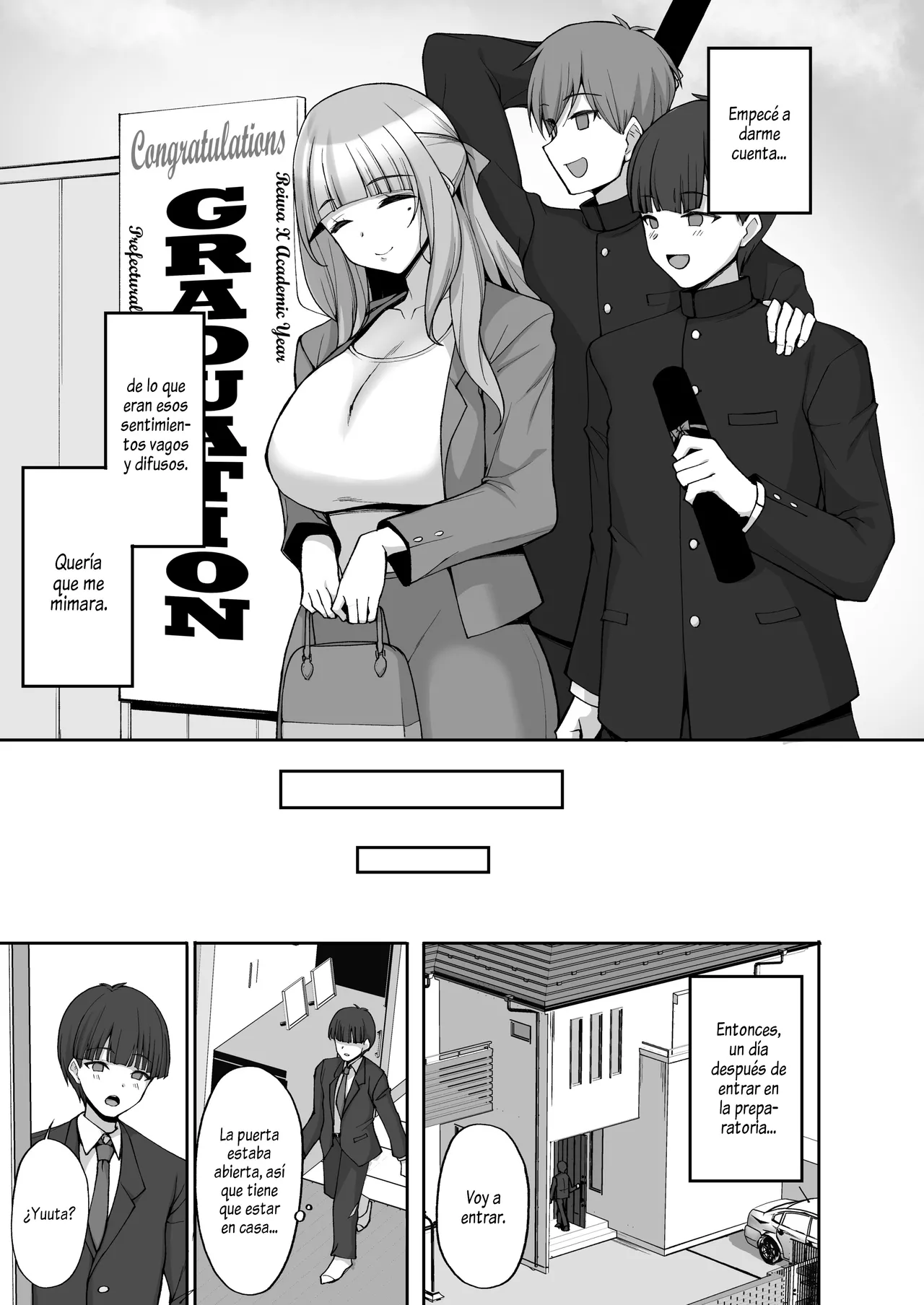 Hatsukoi no Bakunyuu Tomo Mama ga Yasashiku Sei no Tehodoki o Shitekureru Hanashi｜La Mamá Pechugona de mi Amigo, Quien es mi Primer Amor, me Guia Amablemente en lo Sexual page 4 full
