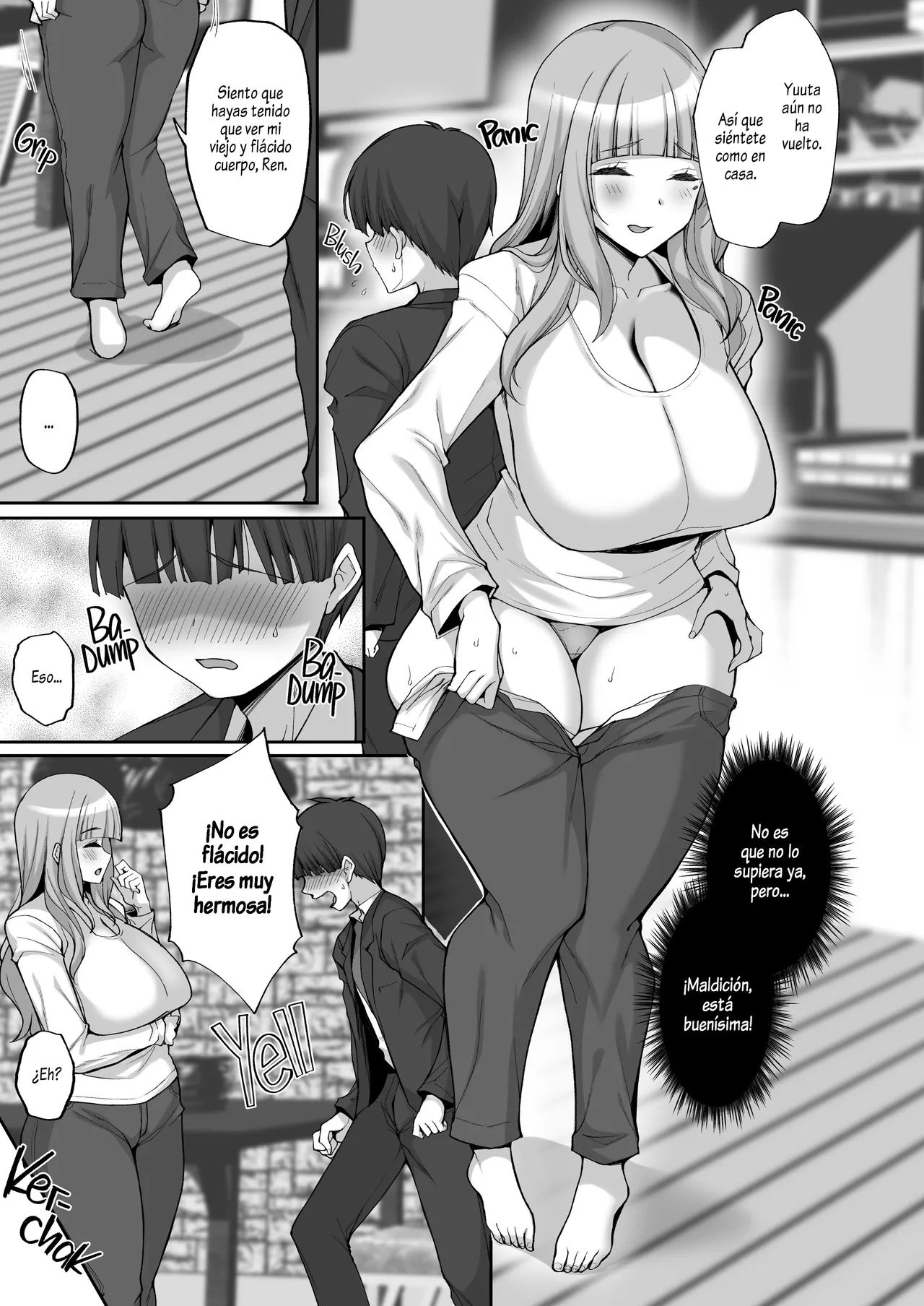 Hatsukoi no Bakunyuu Tomo Mama ga Yasashiku Sei no Tehodoki o Shitekureru Hanashi｜La Mamá Pechugona de mi Amigo, Quien es mi Primer Amor, me Guia Amablemente en lo Sexual page 6 full