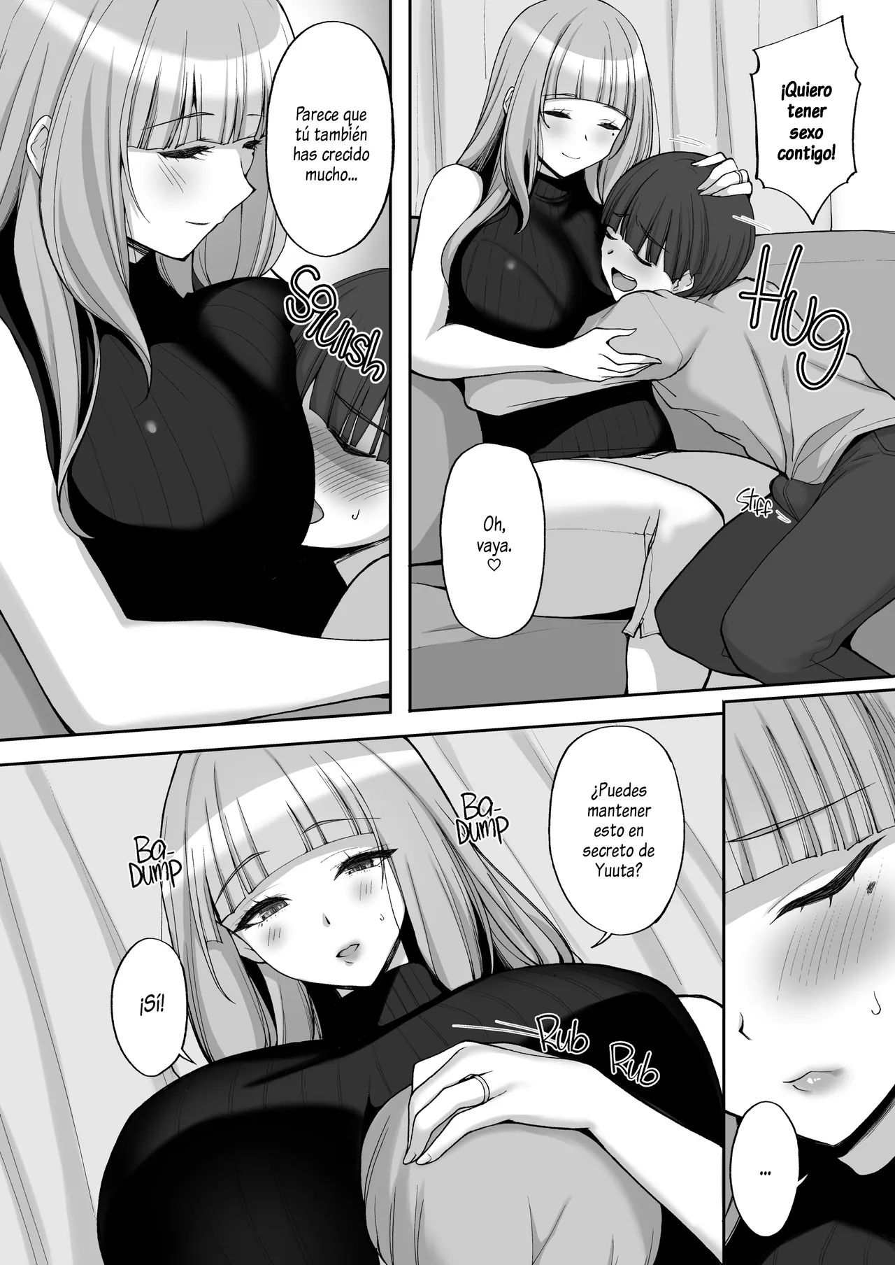 Hatsukoi no Bakunyuu Tomo Mama ga Yasashiku Sei no Tehodoki o Shitekureru Hanashi｜La Mamá Pechugona de mi Amigo, Quien es mi Primer Amor, me Guia Amablemente en lo Sexual page 9 full
