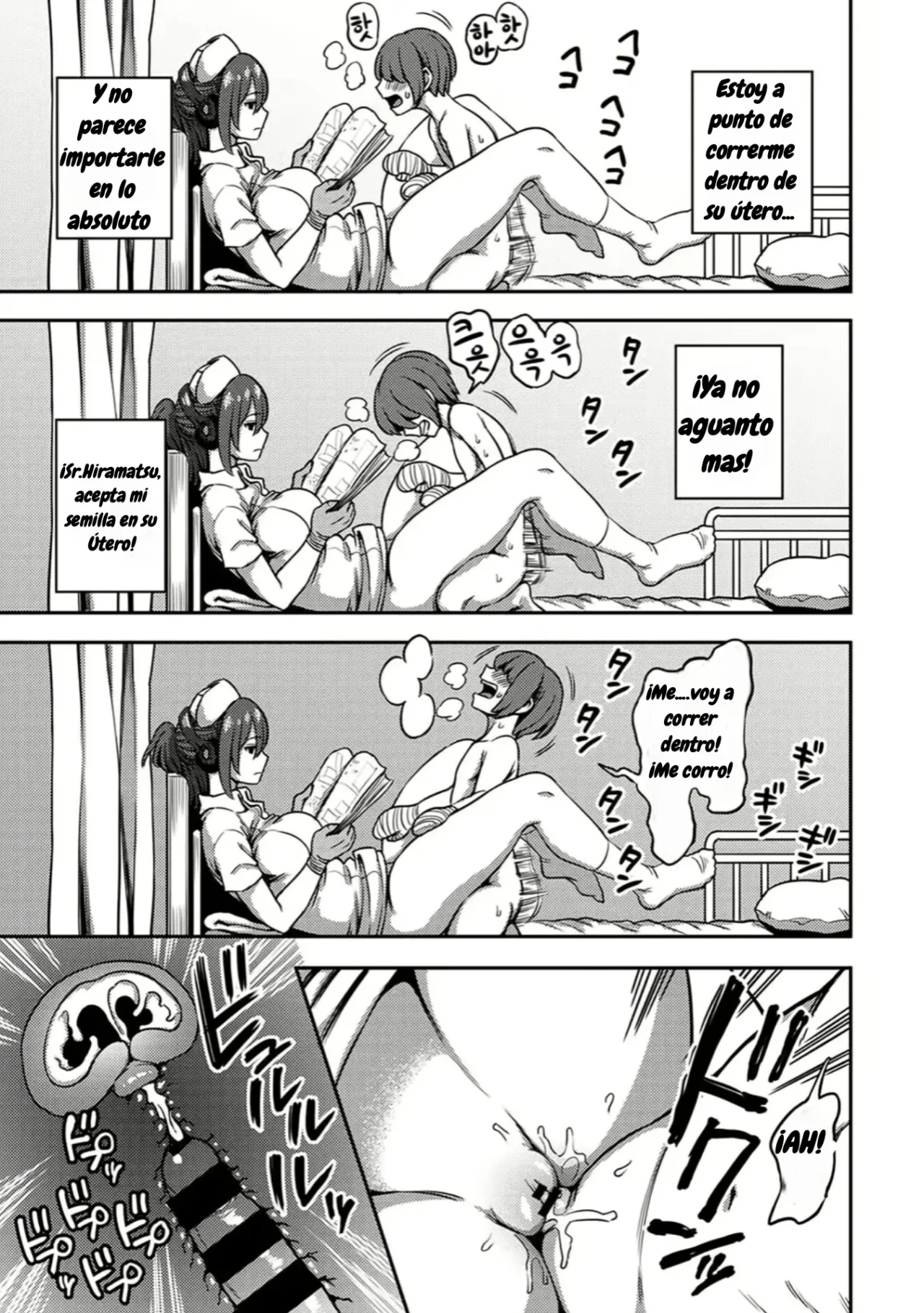 Sakusei Byoutou ~Seikaku Saiaku no Nurse shika Inai Byouin de Shasei Kanri Seikatsu~ Dai Go Shou kara Dai Kyuu Shou -Zenpen-｜Sala de Extracción de Semen~ La vida en un Hospital donde una Enfermera con una Personalidad Cruel Maneja tus Orgasmos~ Cap. 5 al 9 -Parte 1- page 10 full