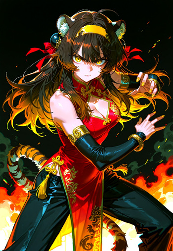TIGER GIRL - FOCUSED PREY STANCE cover