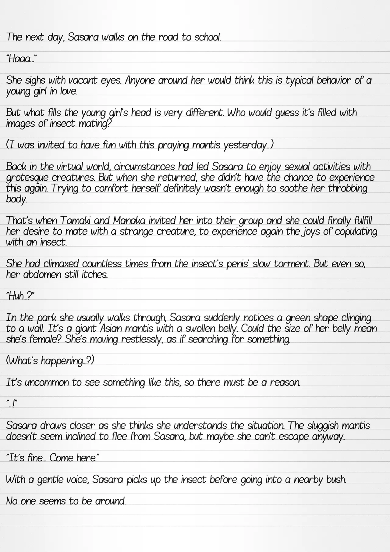 Misuke's Short Stories 30 - Sasara &amp; Mantises page 10 full