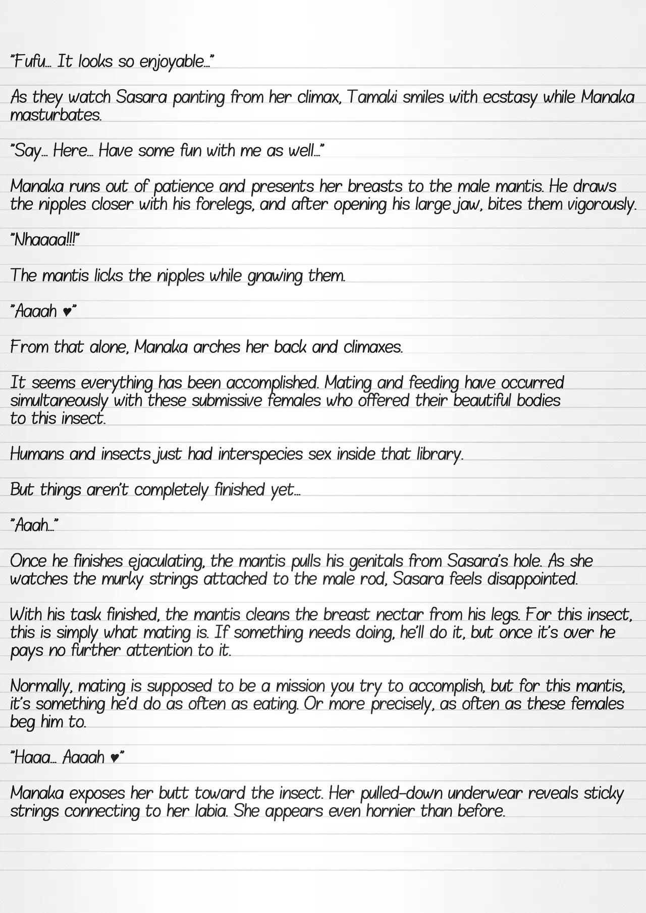 Misuke's Short Stories 30 - Sasara &amp; Mantises page 6 full