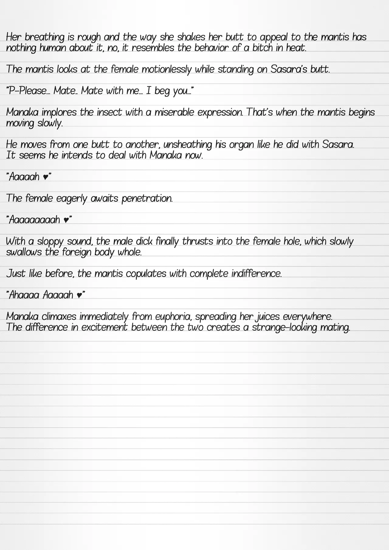 Misuke's Short Stories 30 - Sasara &amp; Mantises page 7 full