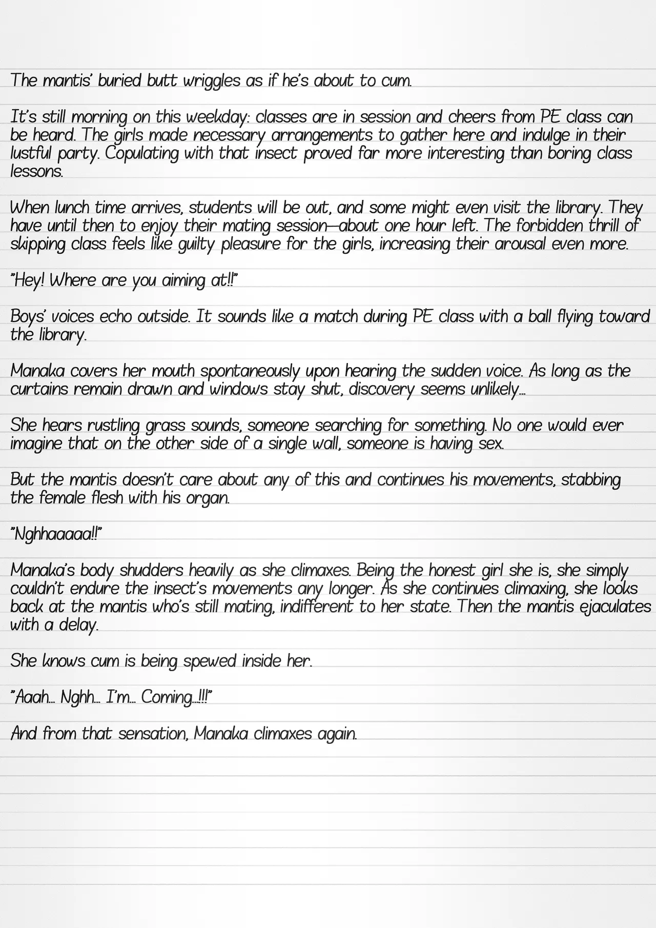 Misuke's Short Stories 30 - Sasara &amp; Mantises page 8 full