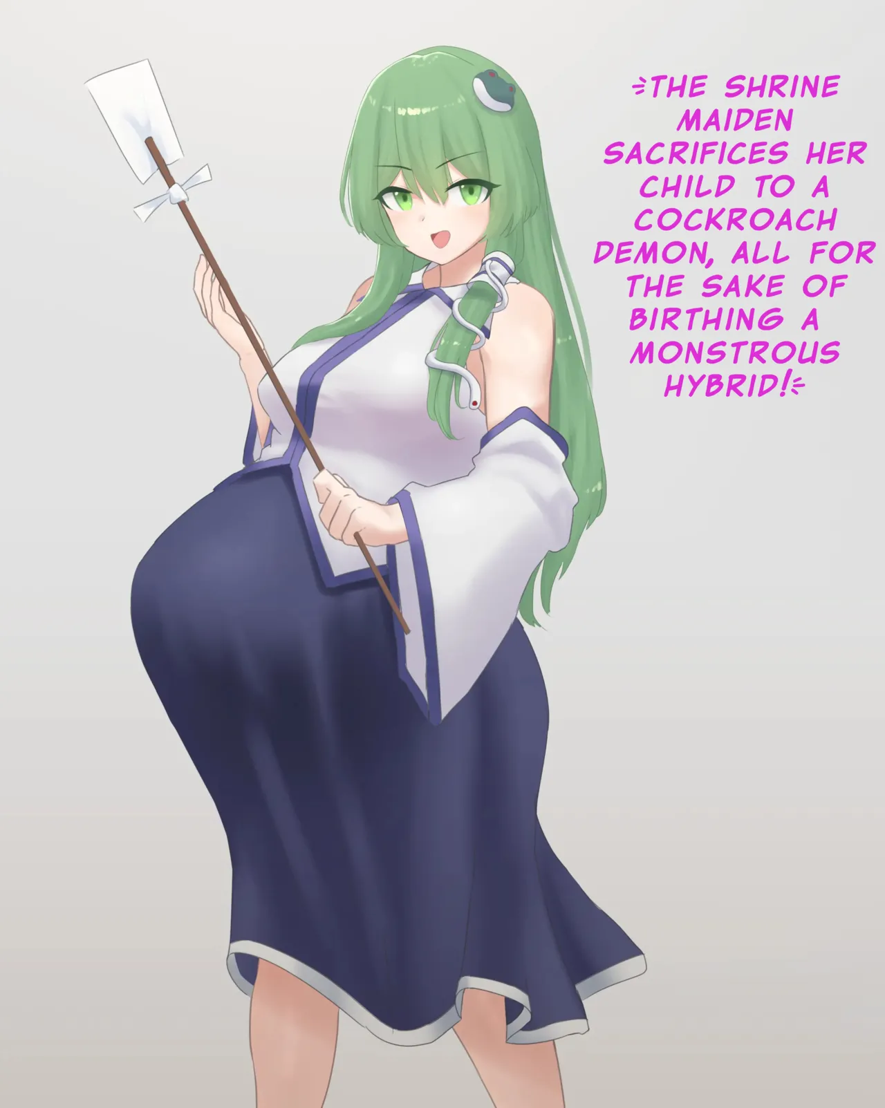 The Shrine Maiden Sacrifices Her Child to a Cockroach Demon, All for The Sake of Birthing a Monstrous Hybrid page 1 full