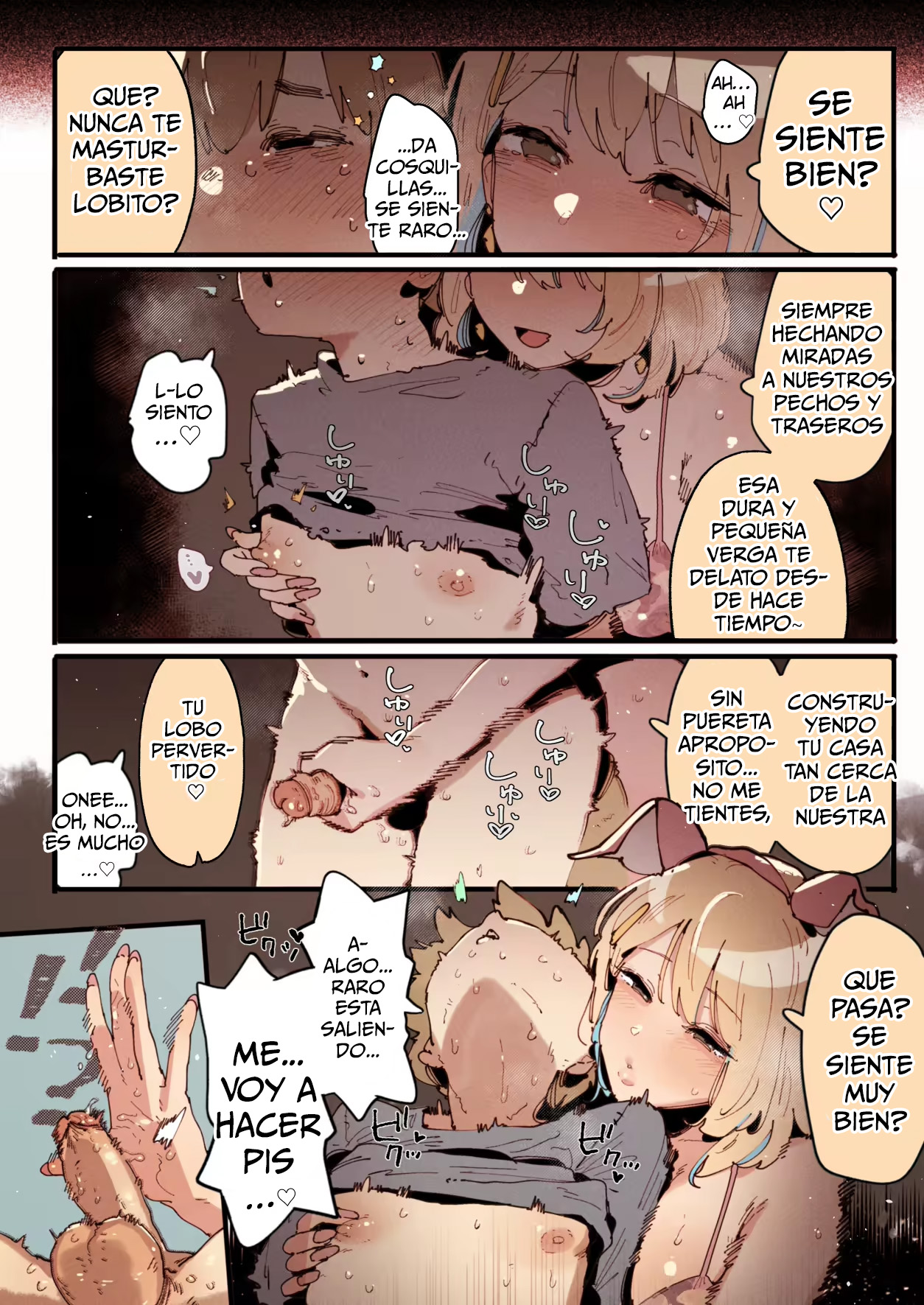 Sanbiki no Yuuwaku Ane Buta...｜Las Tres Cerditas y El Lobito... page 9 full