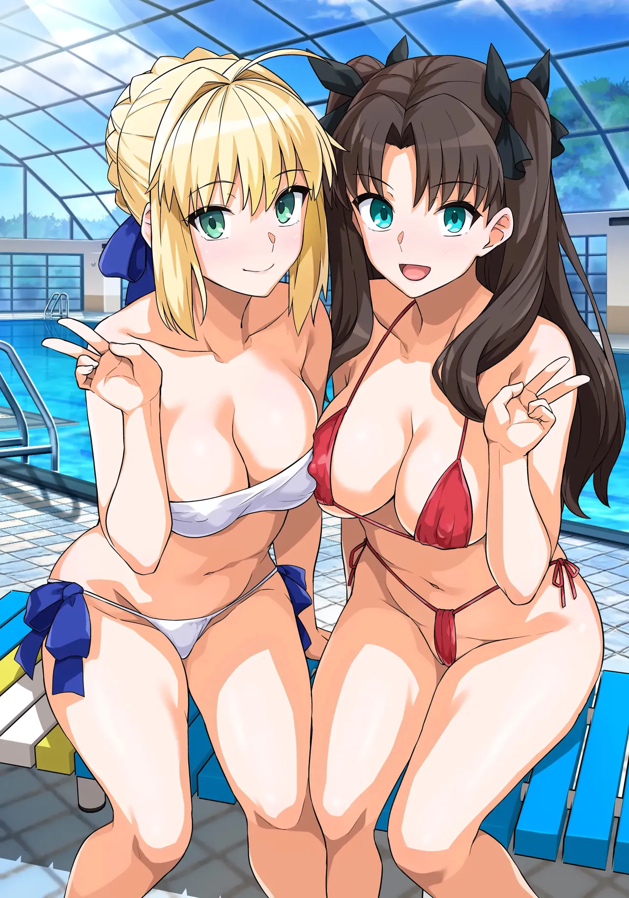 Saber-san Yarimoku Nanpamachi Pool Hen | Saber-san espera ser ligada en la Piscina page 4 full