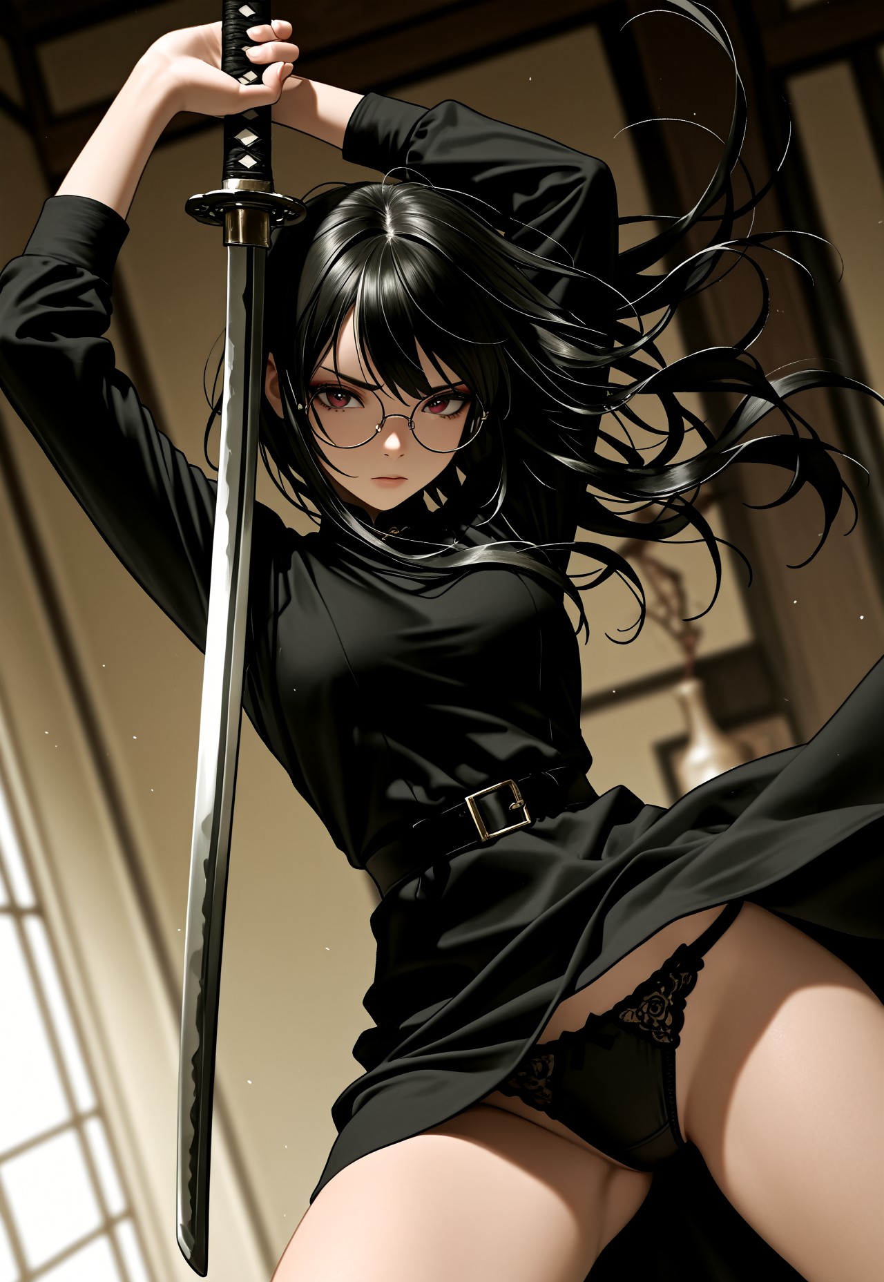 KATANA PANTY POV – GLASSES BLACK DRESS page 8 full