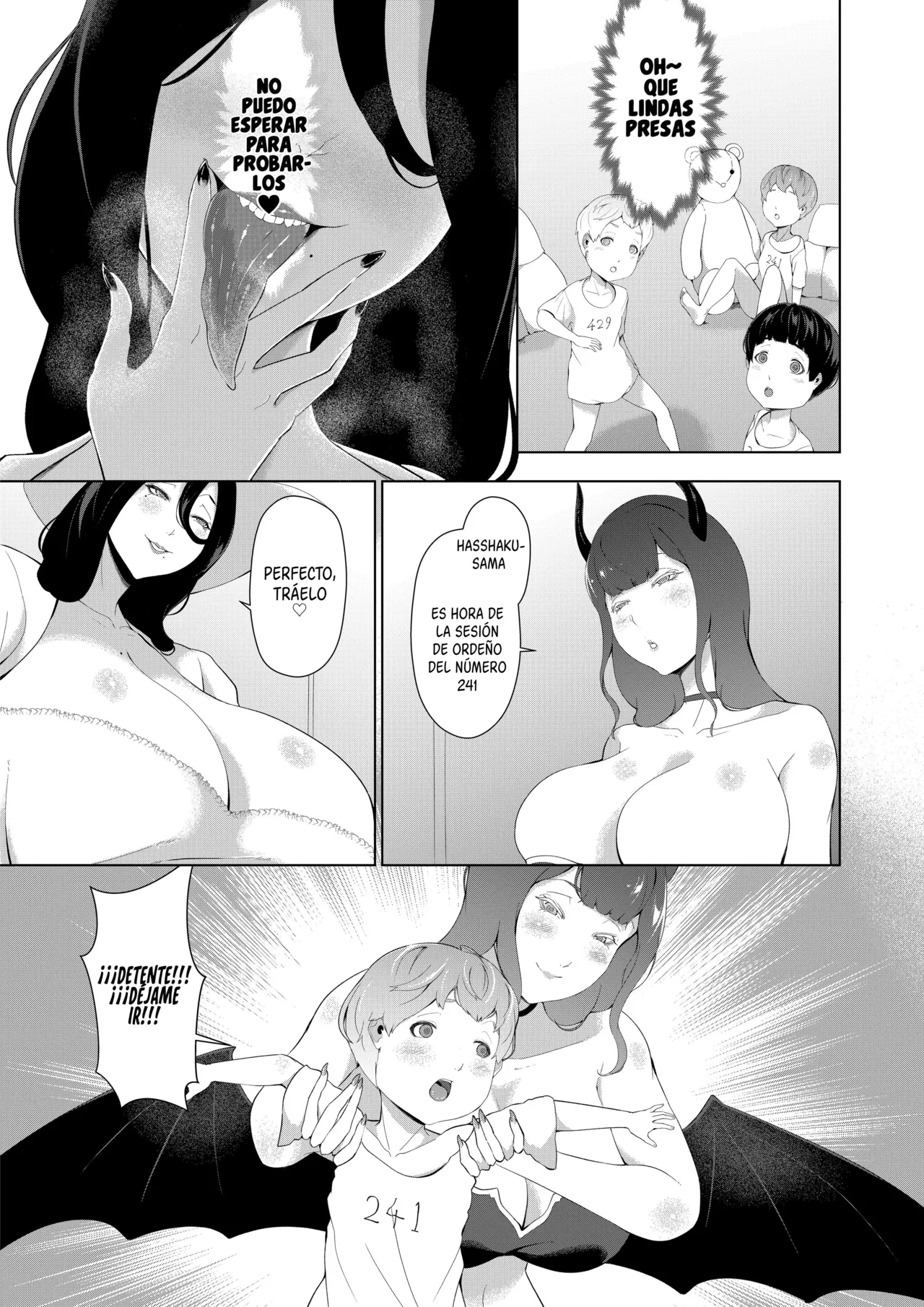 Kyojo no Shima Shota no Kyousei Sakusei ~Hasshaku-sama to Akaoni Hen~｜La Isla De Las Mujeres Gigantes - El Apretamiento Forzado De Los Shotas ~Edicion Hasshaku-sama Y La Demonio Rojo~ page 3 full