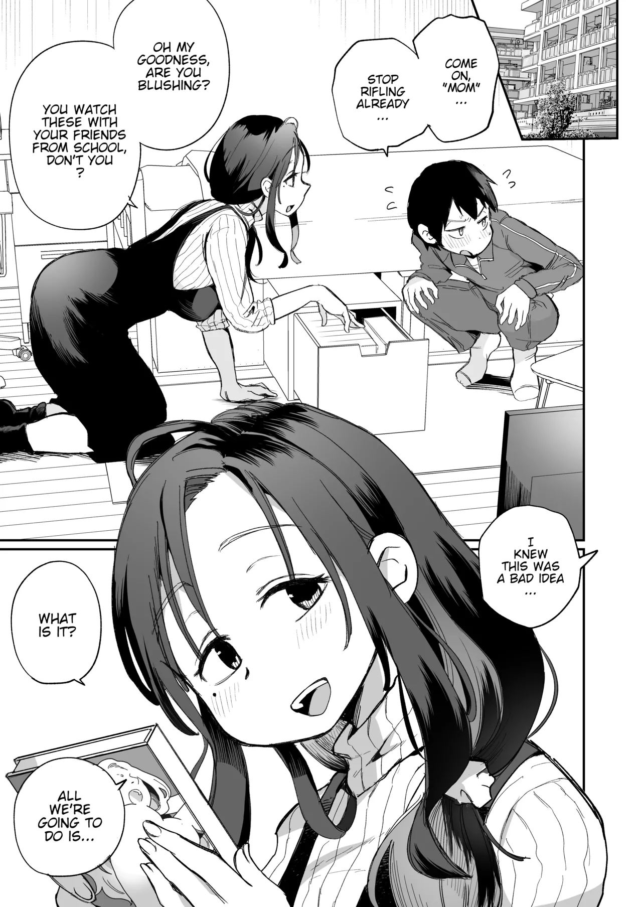 Guigui Kuru Gibo to AV Kanshou ~Fudeoroshi Hen~ | Watching Porn with my Pushy Stepmom ~The First Time~ page 2 full