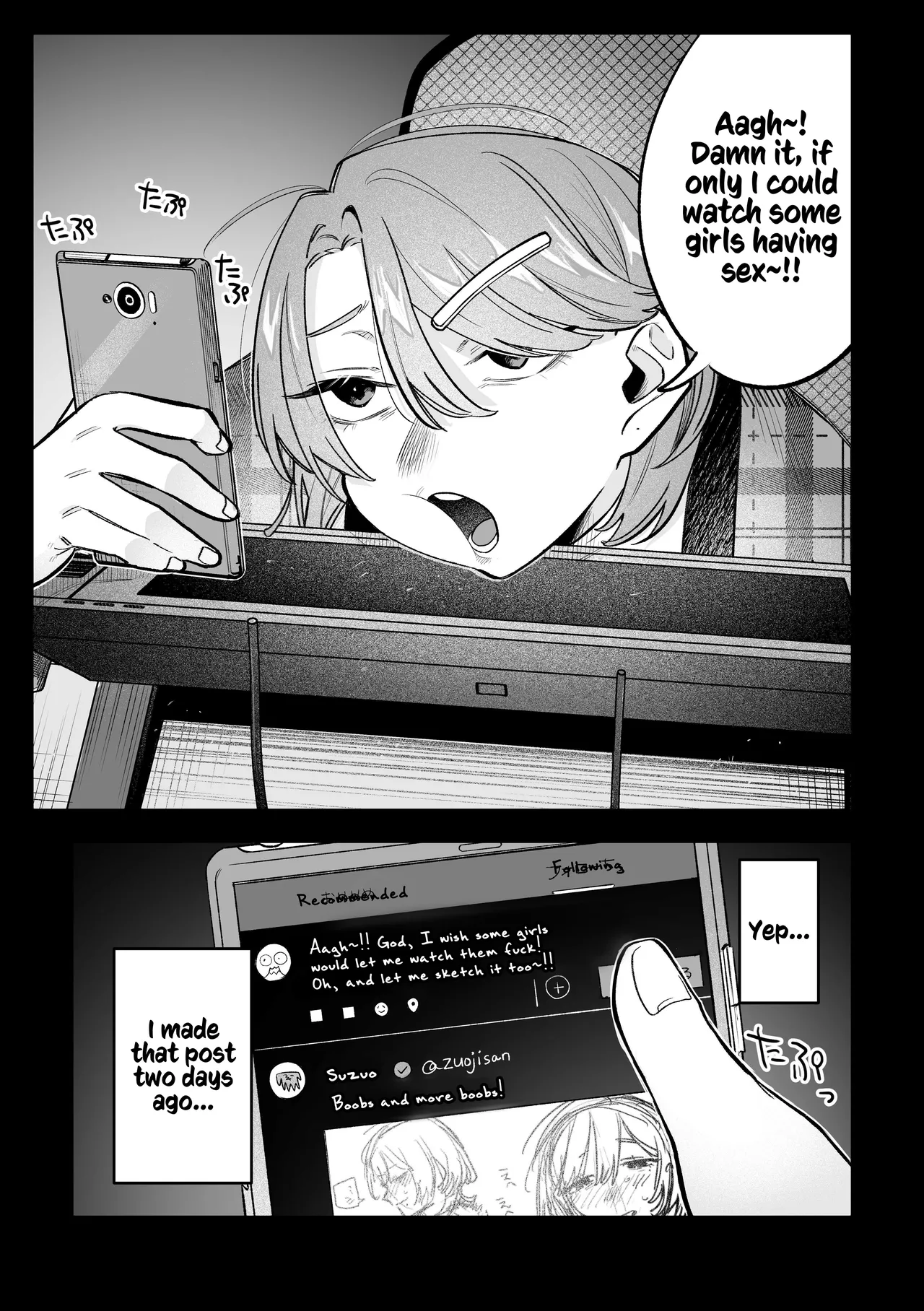 Onna Doushi no Sex ga Mitakatta dake nano ni Watashi mo Suru Koto ni Nattan da ga! | Roped Into Lezzy Sex: I Just Wanted to Watch~!! page 2 full