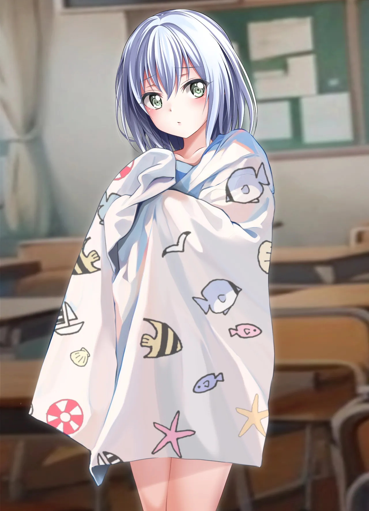 バンドリ 倉田ましろ 着替え中タオル剥がされイラスト page 5 full