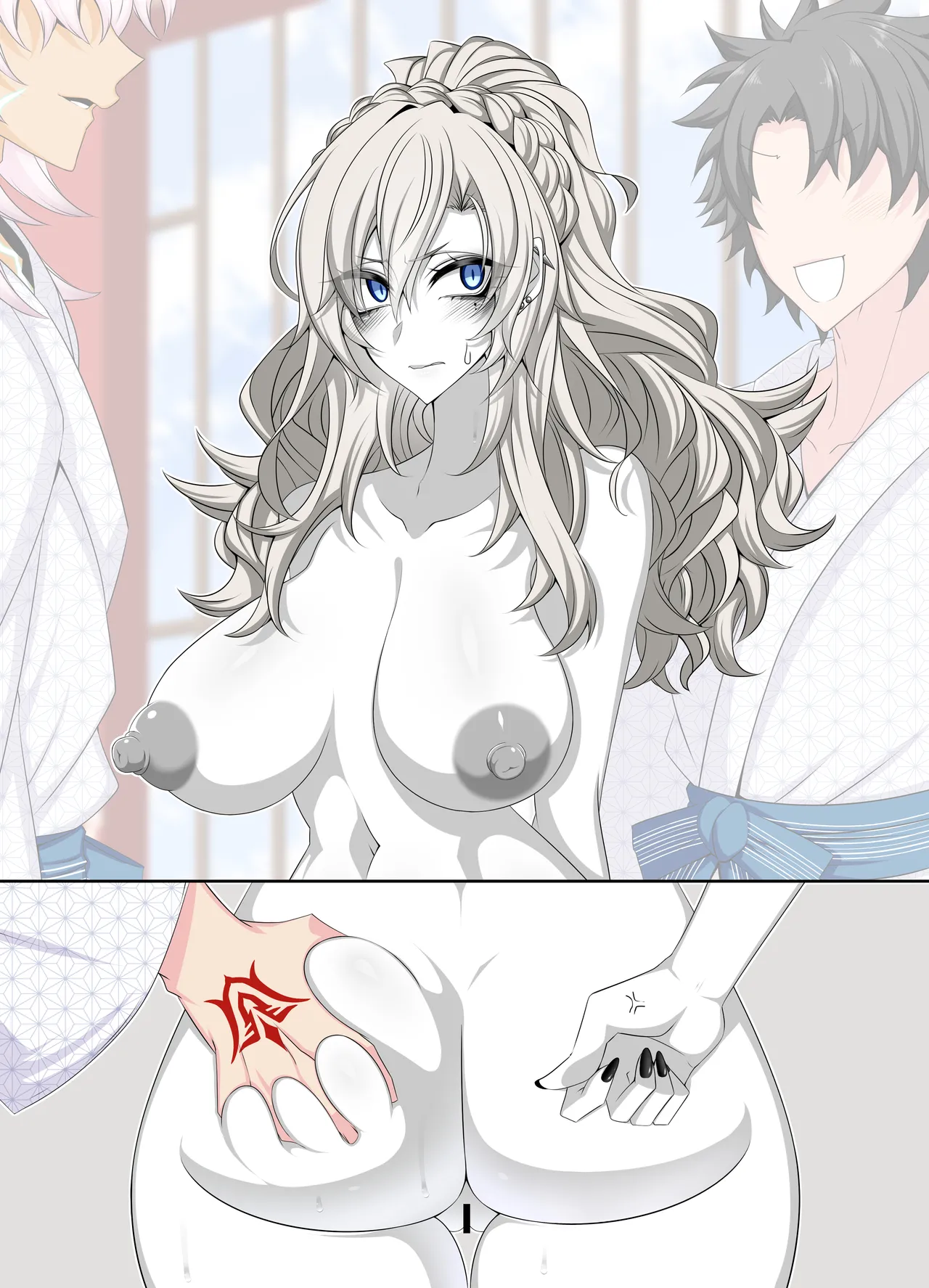 『Kriemhild and Pure Love NTR Cheating Erotica: Fingering Challenge in Front of Her Husband』- Limited Strip Version - page 8 full