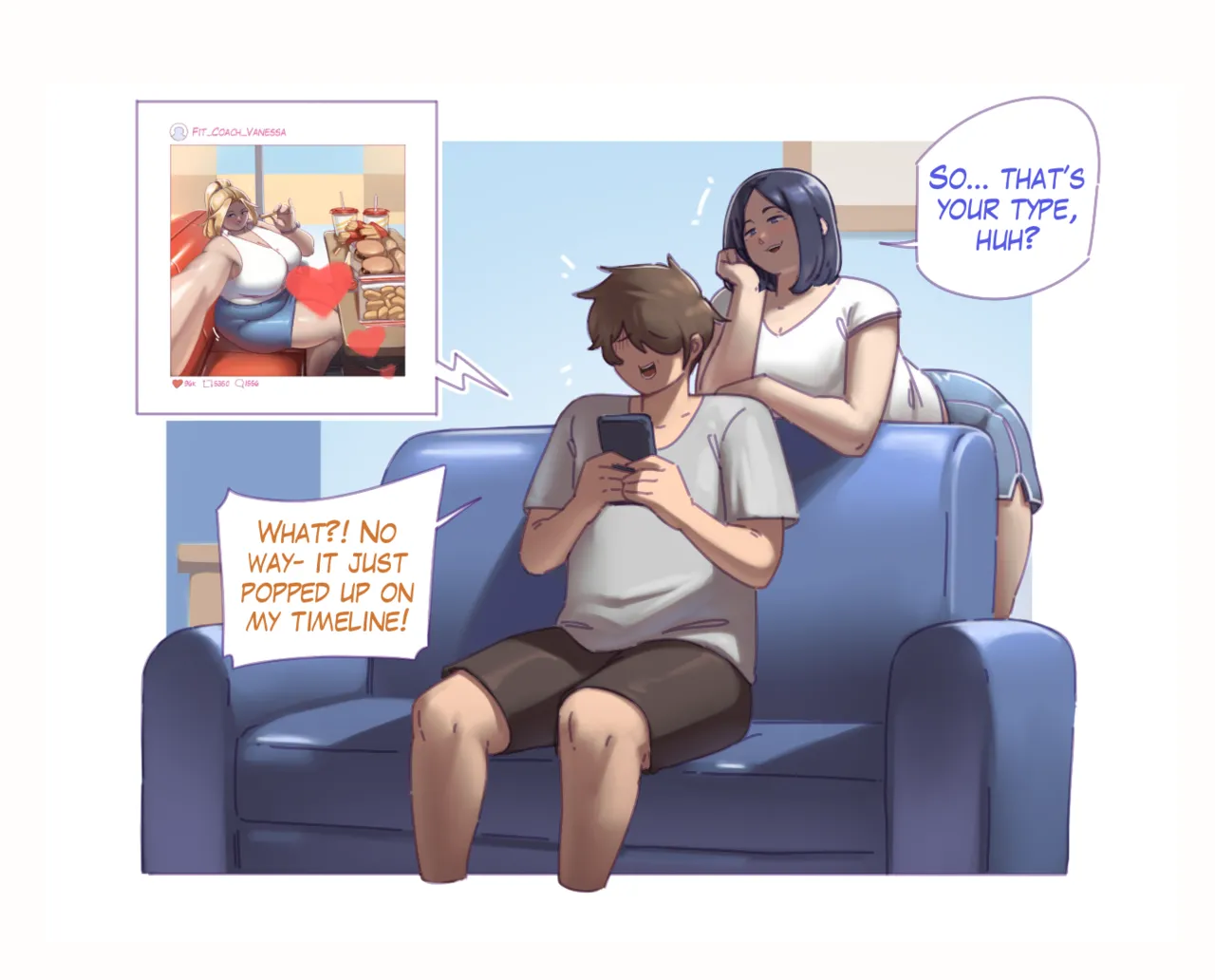 Supportive Girlfriend, Luna. By ekusupanshon page 1 full