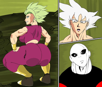 Kefla plays with Goku and Jiren cover