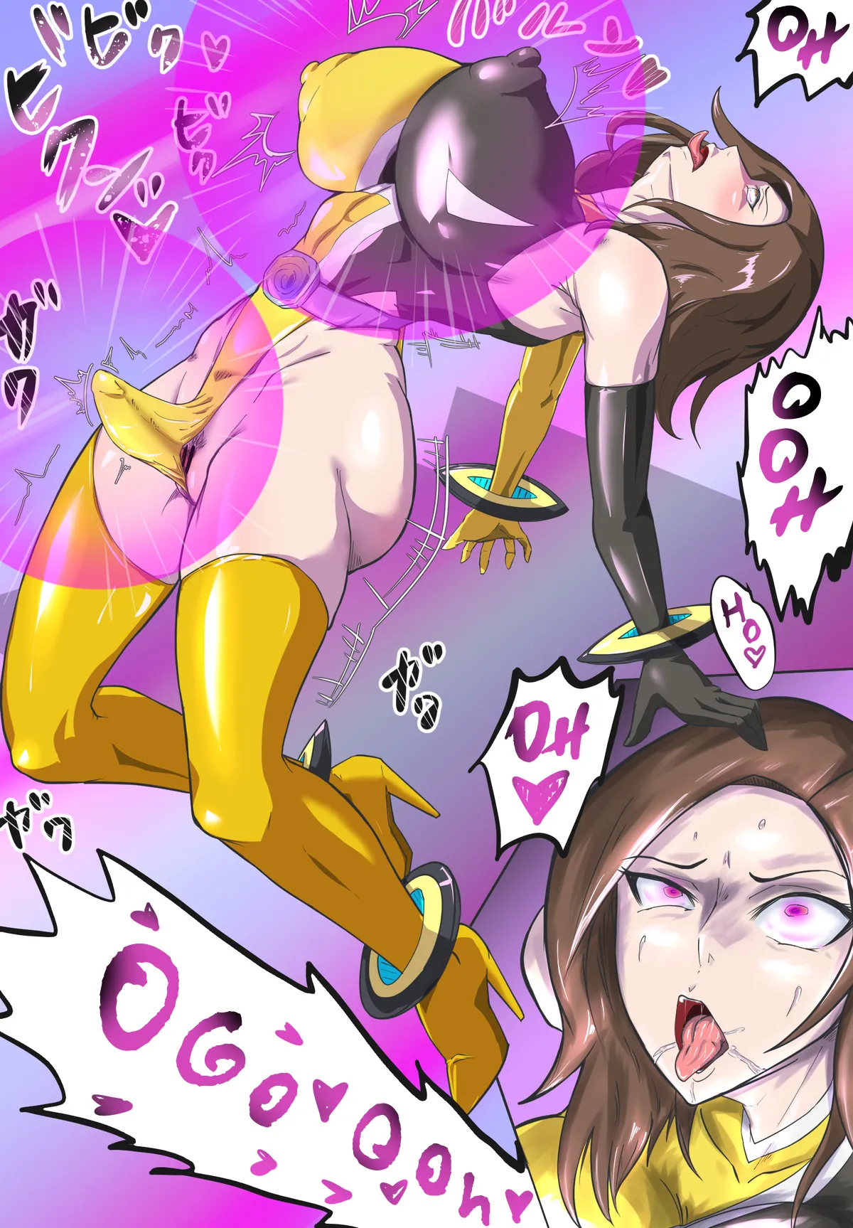 Space Police Sentai Yellow Futanari Haigurelian Transformation page 6 full