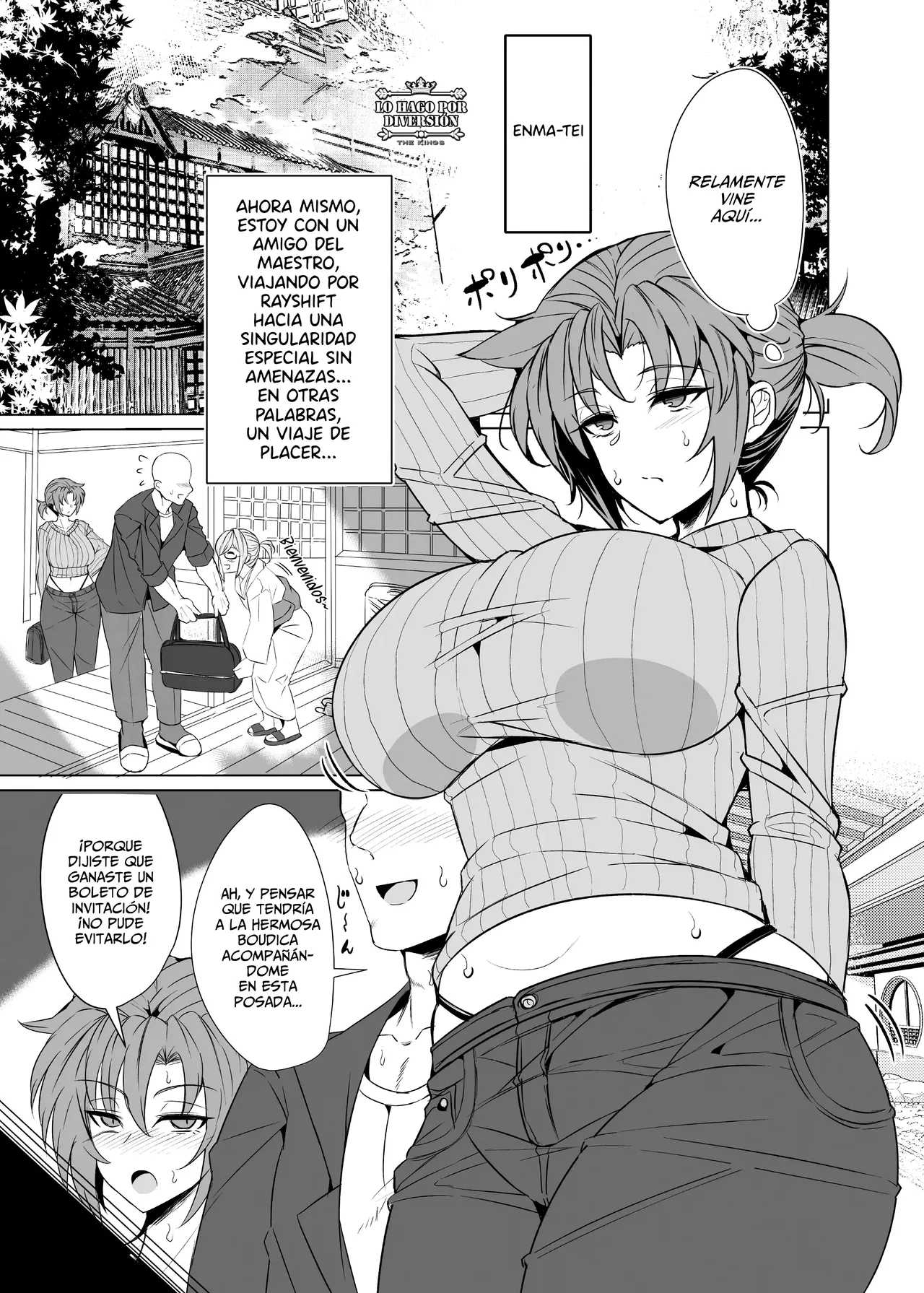 Shin Boudica Mama to Yukemuri Ecchi｜Teniendo Sexo Desenfrenado en las Aguas Termales con Mama Boudica page 3 full
