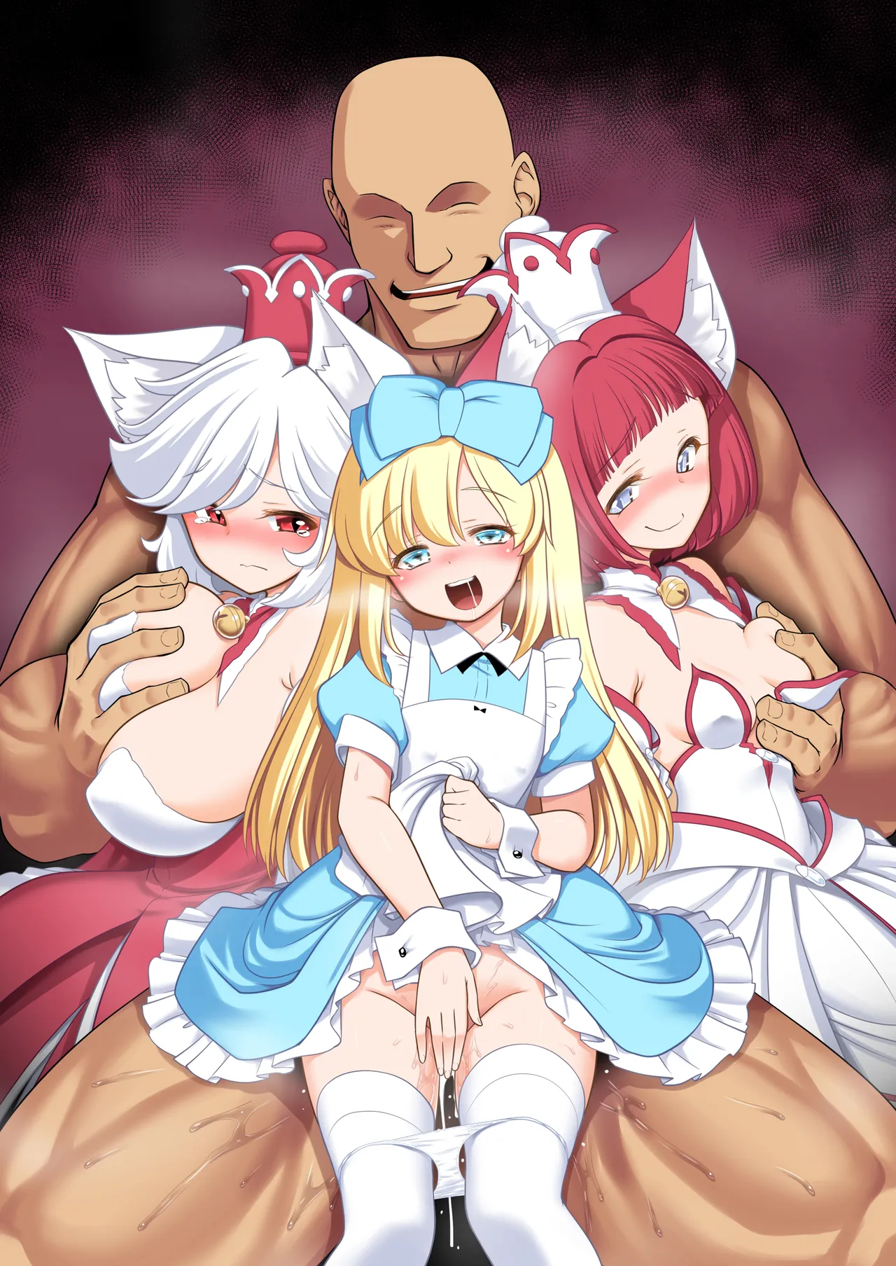 Monogatari Dori ni Shika Ugokenai  Ehon no Naka no Alice-tachi wa Kagami no Kuni demo Ecchi na Koto Yaritai Houdai page 2 full