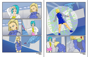 Bulma Hulked Up Android 18 cover