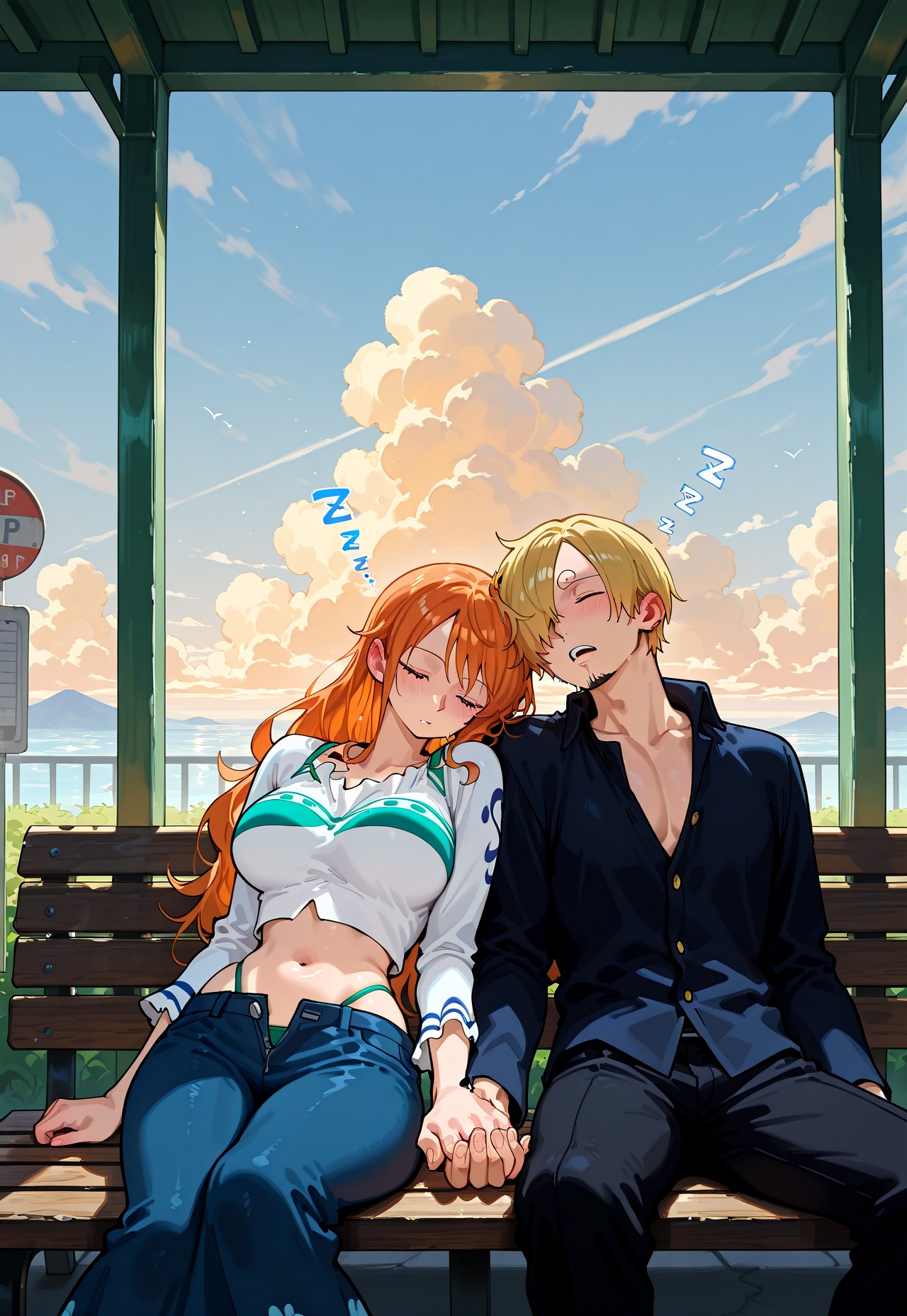 BUS STOP REST – HOLDING HANDS SLEEP page 2 full