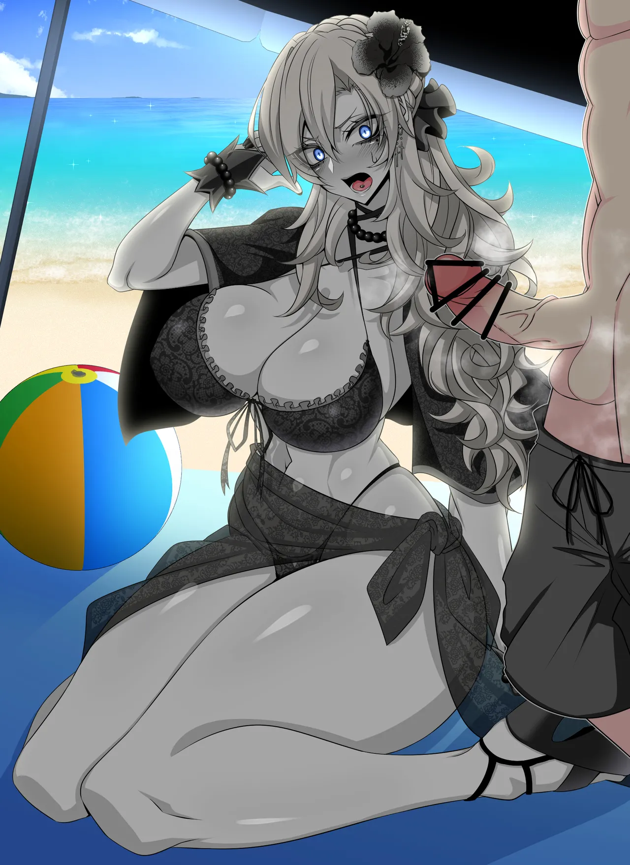 『Kriemhild and Pure Love NTR Cheating Erotica: Secret Breastfeeding Handjob in Hawaltria』-Various Variants- page 10 full