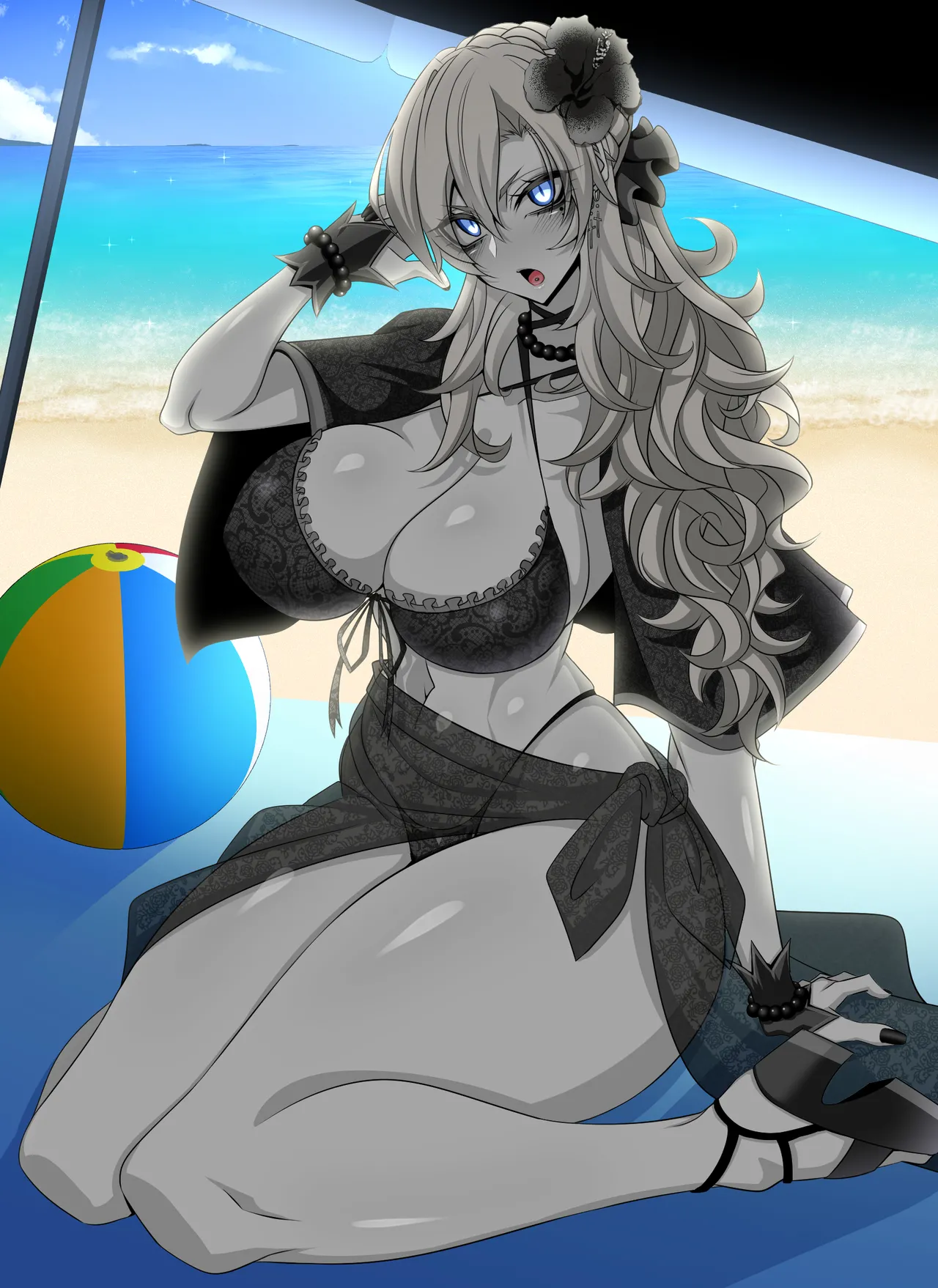『Kriemhild and Pure Love NTR Cheating Erotica: Secret Breastfeeding Handjob in Hawaltria』-Various Variants- page 9 full
