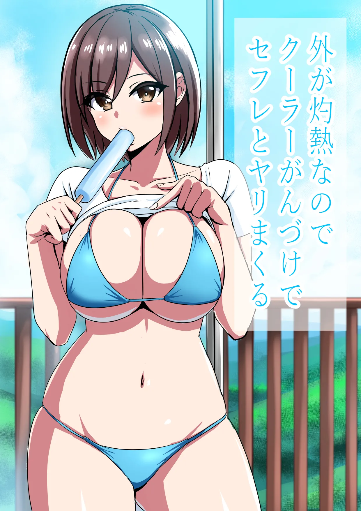 Soto ga Shakunetsi na Node Cool Ganzuke de SeFri to Yari Makuru page 2 full