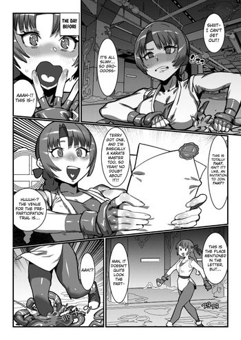Yuri and Mai from KOF fall into a  tentacle trap disguised as the floor cover