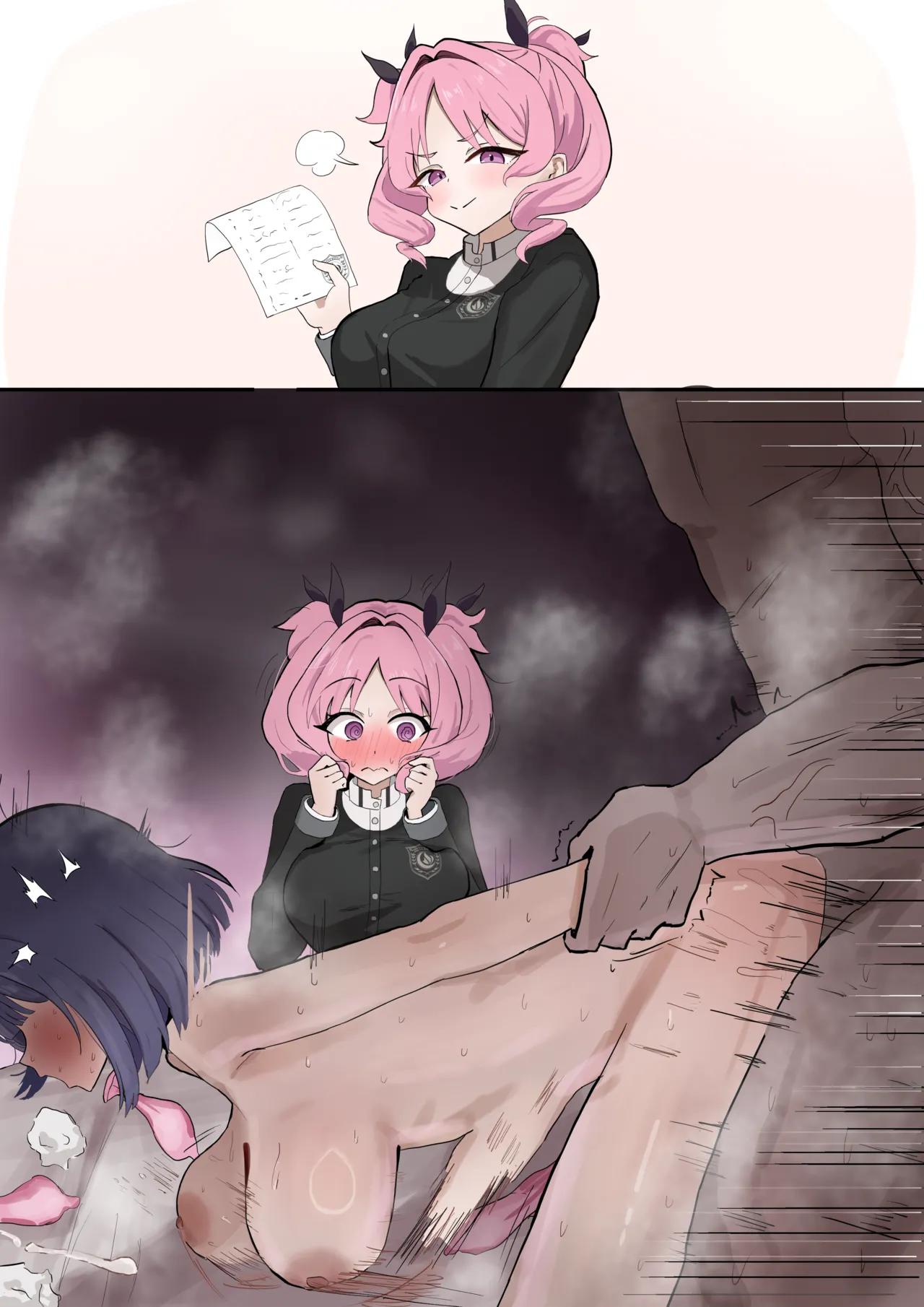 資料届けに来た撫子に見られながら交尾＆撫子オナニー page 4 full