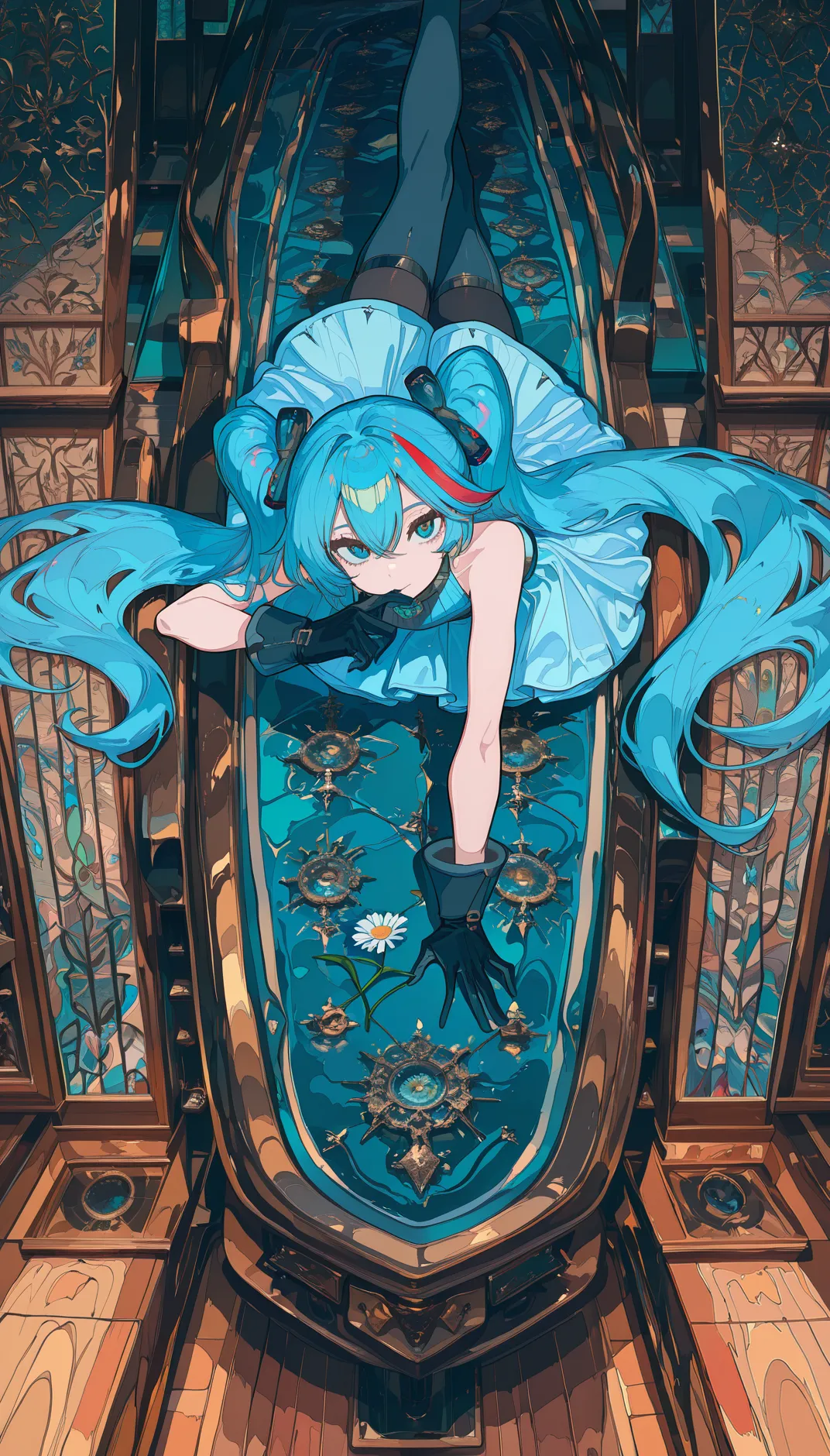 BLUE HAIRED TWINTAILS: FISHEYE VIEW page 7 full