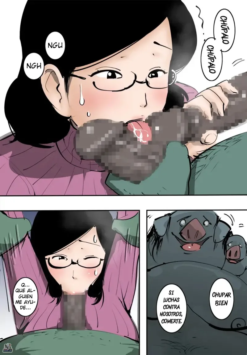 Hitozuma ga Orc to Attara Byou de Hamerareta.｜Cuando una Mujer Casada Conoció a los Orcos la Violaron en Segundos. page 10 full