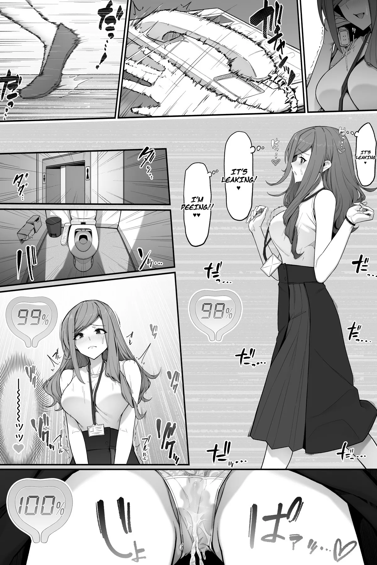 Office lady peeing though panties on toilet page 3 full