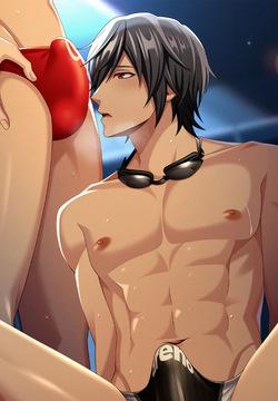 黒須の競パン被虐願望～赤と黄のランページ～ / 後ろ姿を魅せる紫藤