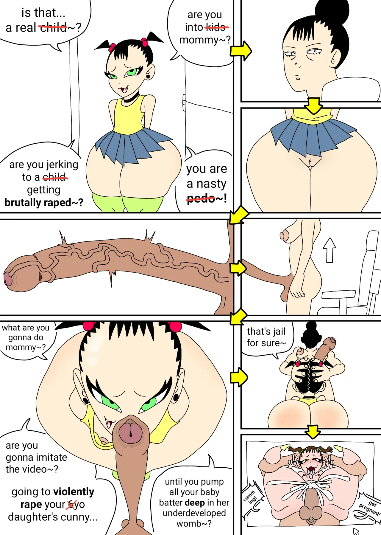 THE BEST WAY TO CORRECT YOUR BRATTY DAUGHTER'S BEHAVIOUR IS TO RAPE AND IMPREGNATE HER page 3 full