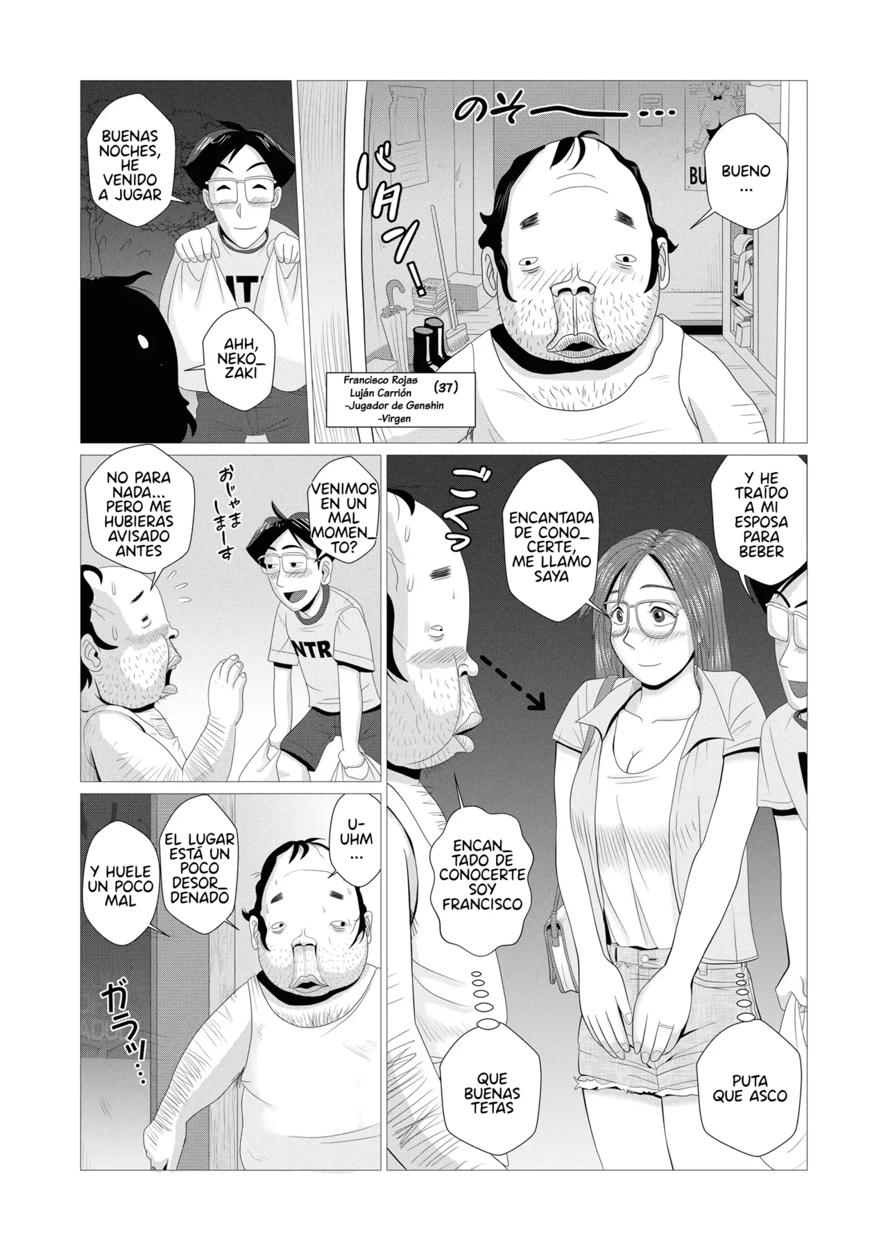 Ero Hitozuma ga Chuunen Doutei Futari o Fudeoroshi｜La Esposa Pervertida se Detona a Dos Vírgenes de Mediana Edad page 5 full