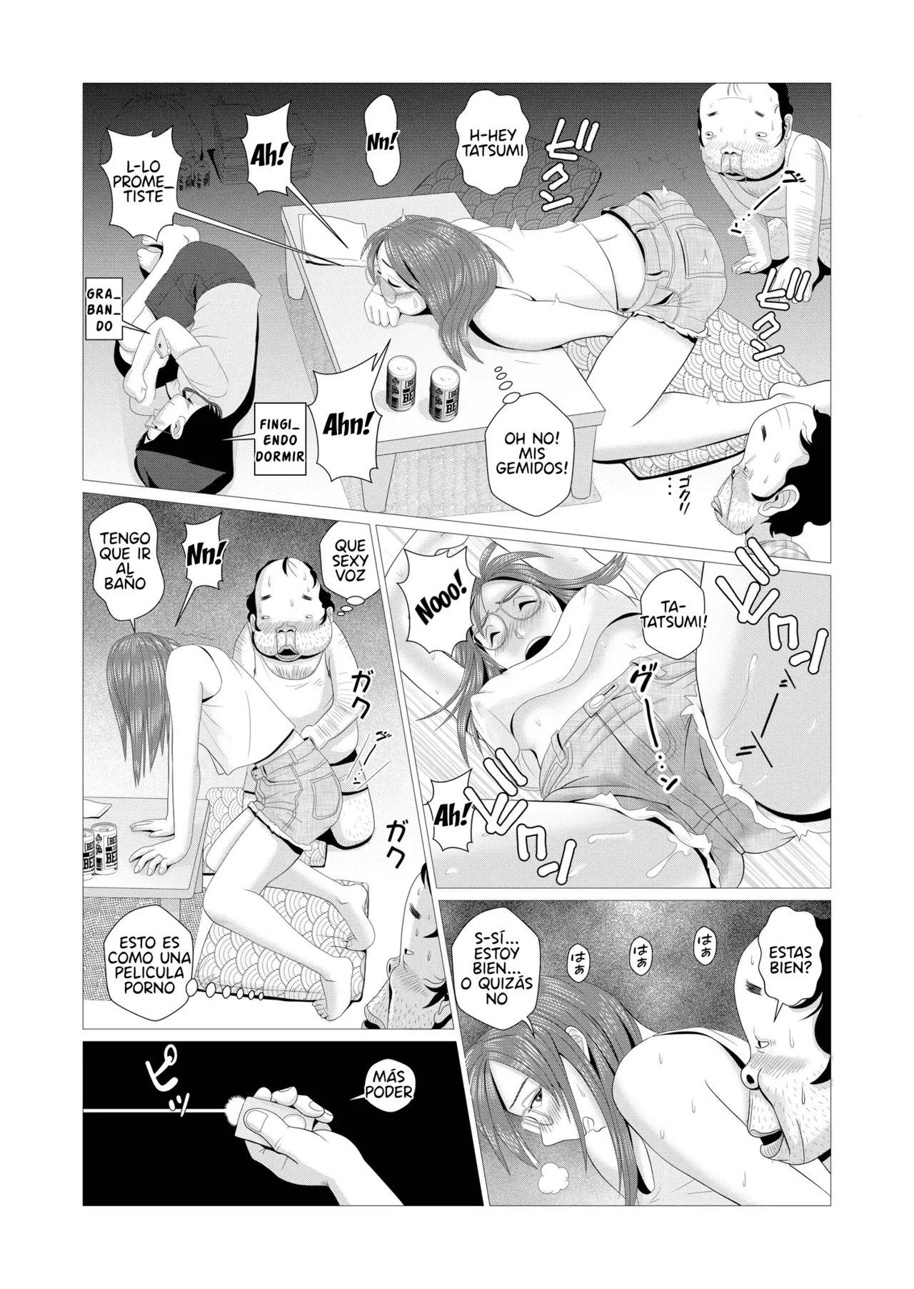 Ero Hitozuma ga Chuunen Doutei Futari o Fudeoroshi｜La Esposa Pervertida se Detona a Dos Vírgenes de Mediana Edad page 9 full